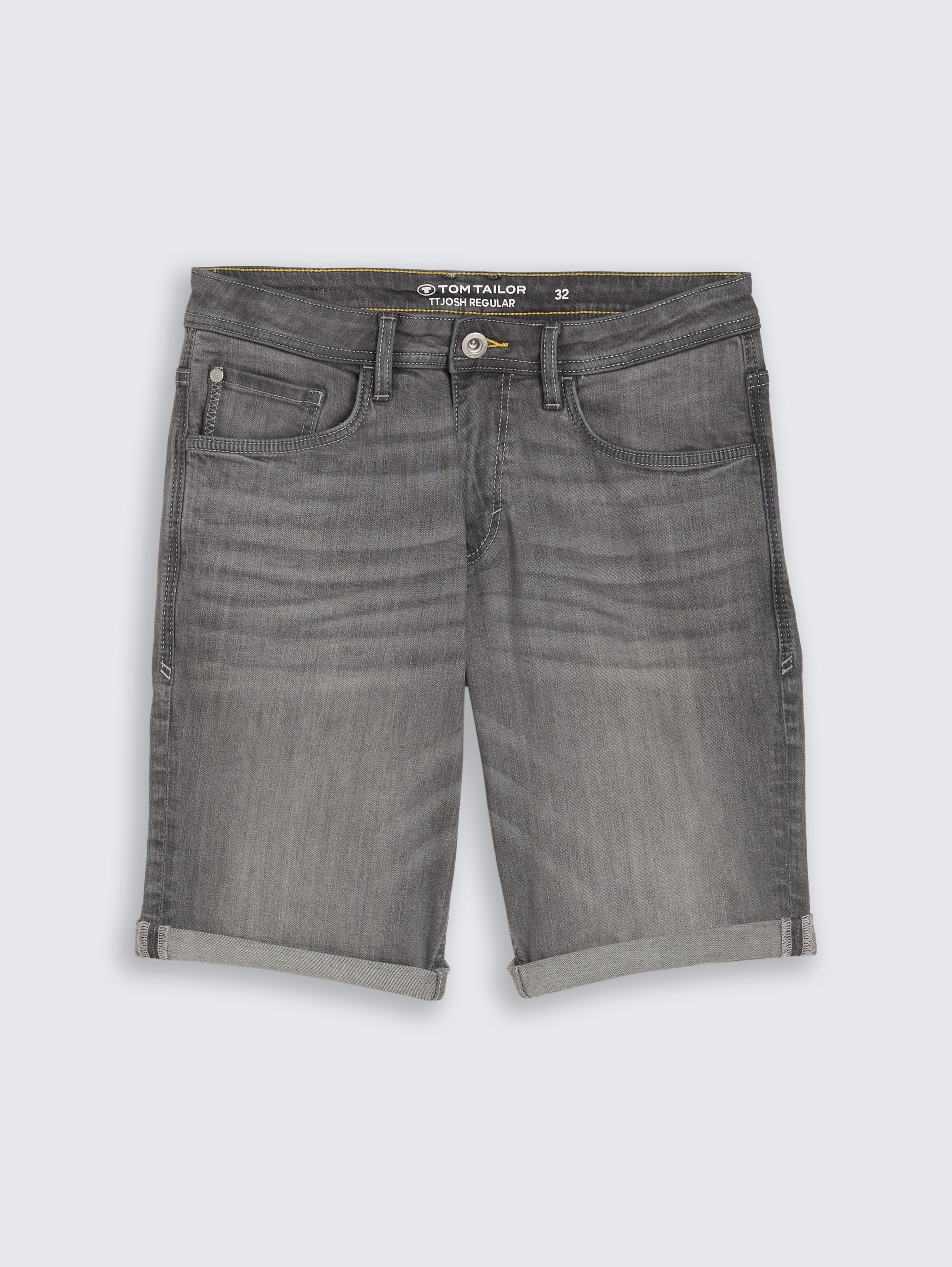 TTJOSH REGULAR SLIM jeansshort door Men, grey denim