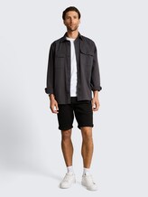 Short en jean TTJOSH REGULAR SLIM - black black denim - Vue de face du modèle