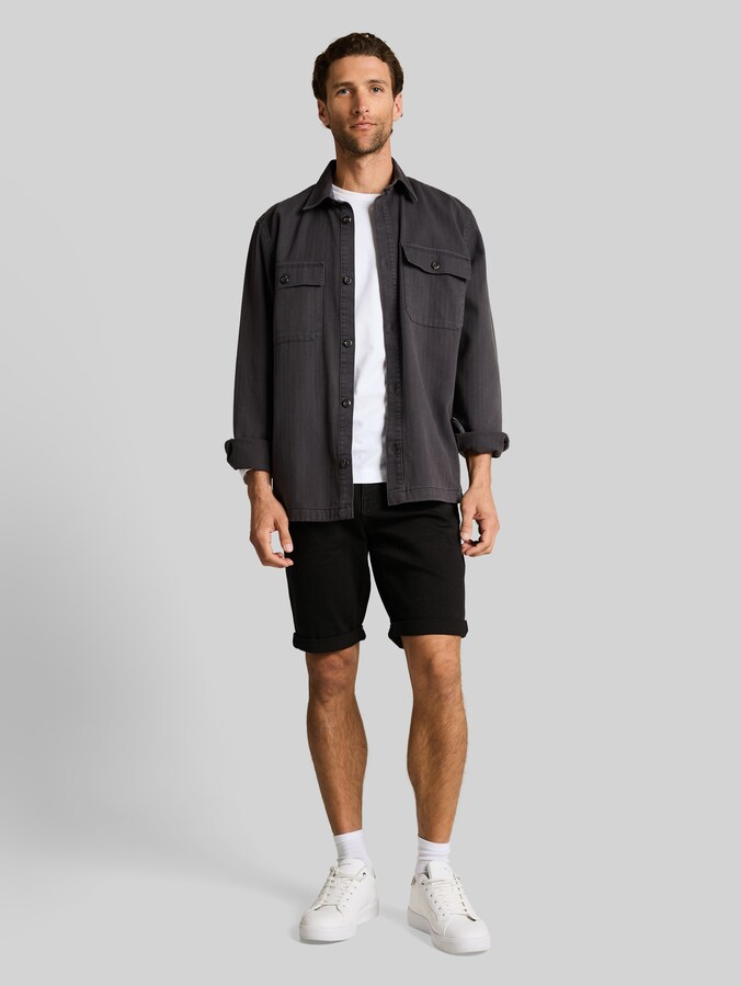 Short en jean TTJOSH REGULAR SLIM par Men, black black denim
