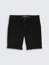 Short en jean TTJOSH REGULAR SLIM - black black denim - Vue de face du produit