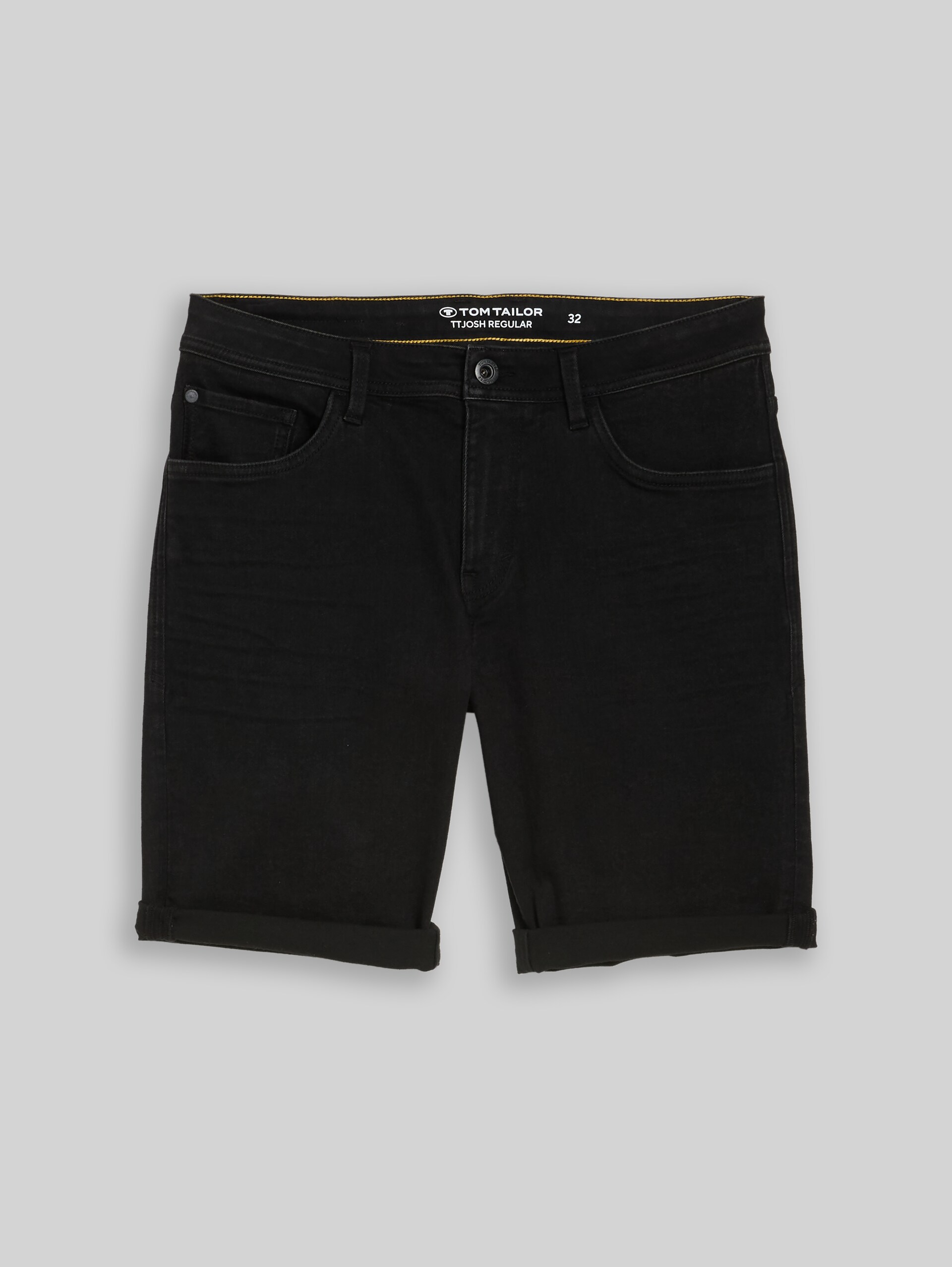 TTJOSH REGULAR SLIM denim shorts - black black denim - Front product view