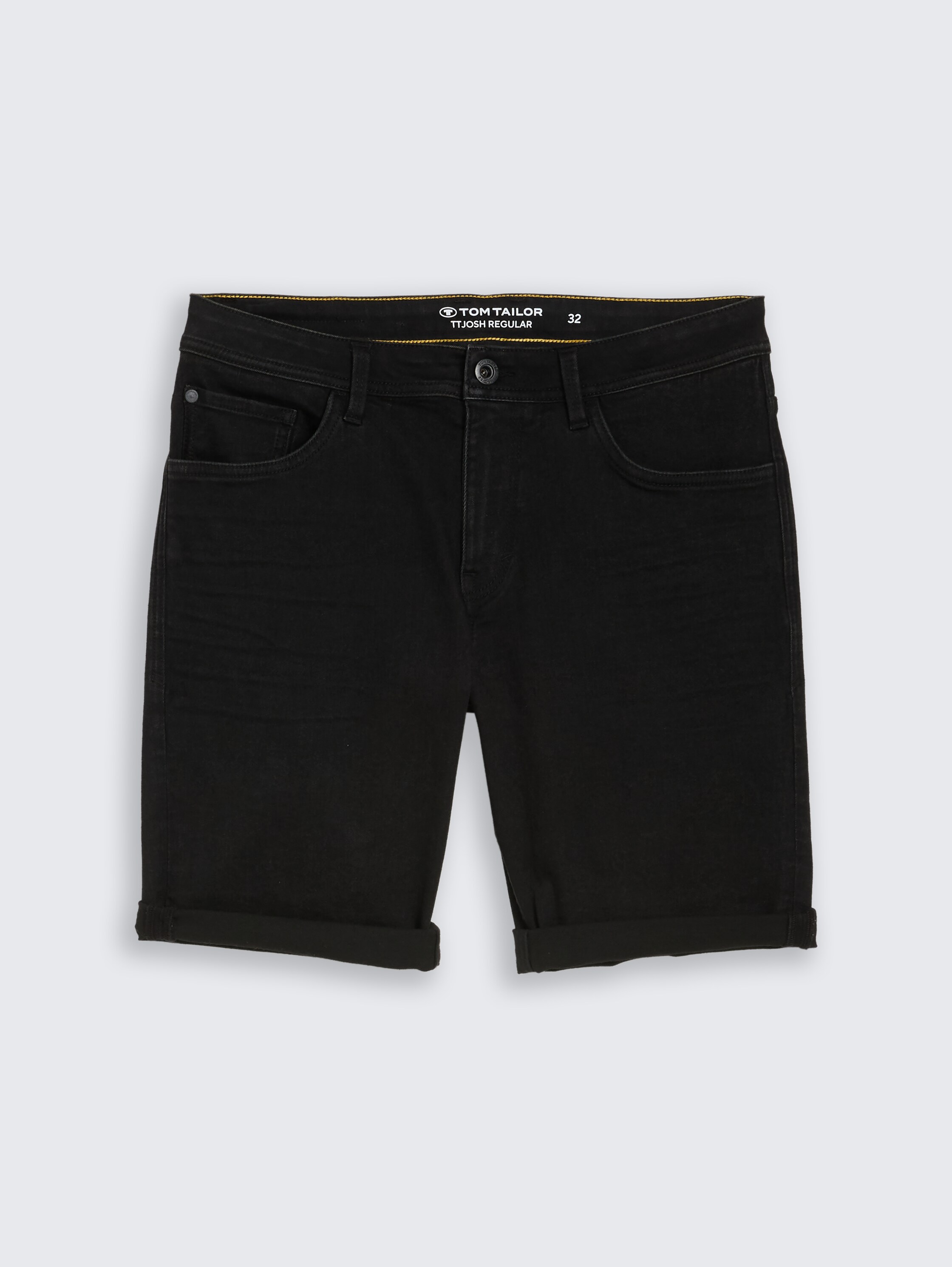 TTJOSH REGULAR SLIM Jeans Shorts - black_black_denim - 