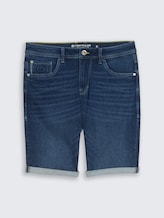 TTJOSH REGULAR SLIM Jeans Shorts mit Superstretch - Used Mid Stone Blue Denim - Vorder-Produkt-Ansicht