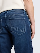 TTJOSH REGULAR SLIM Jeans Shorts mit Superstretch - Used Mid Stone Blue Denim - Detail-Model-Ansicht