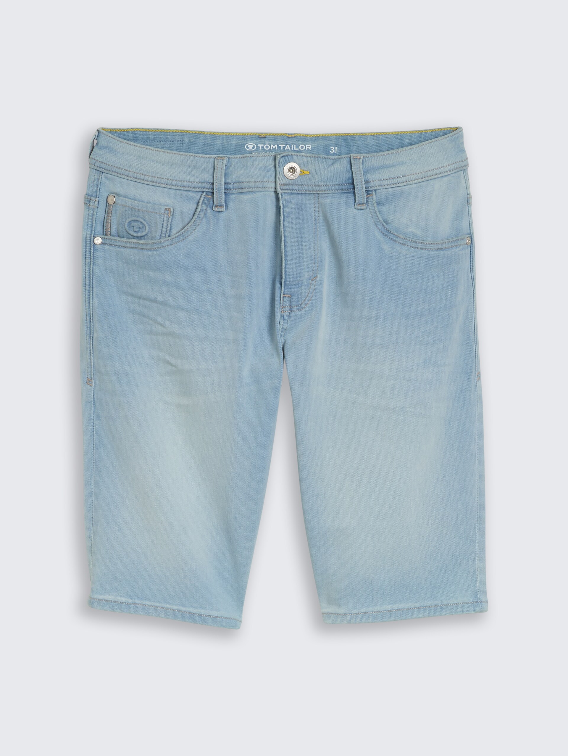 TTJOSH REGULAR SLIM Jeans Shorts mit Superstretch - light stone bright blue denim - Vorder-Produkt-Ansicht