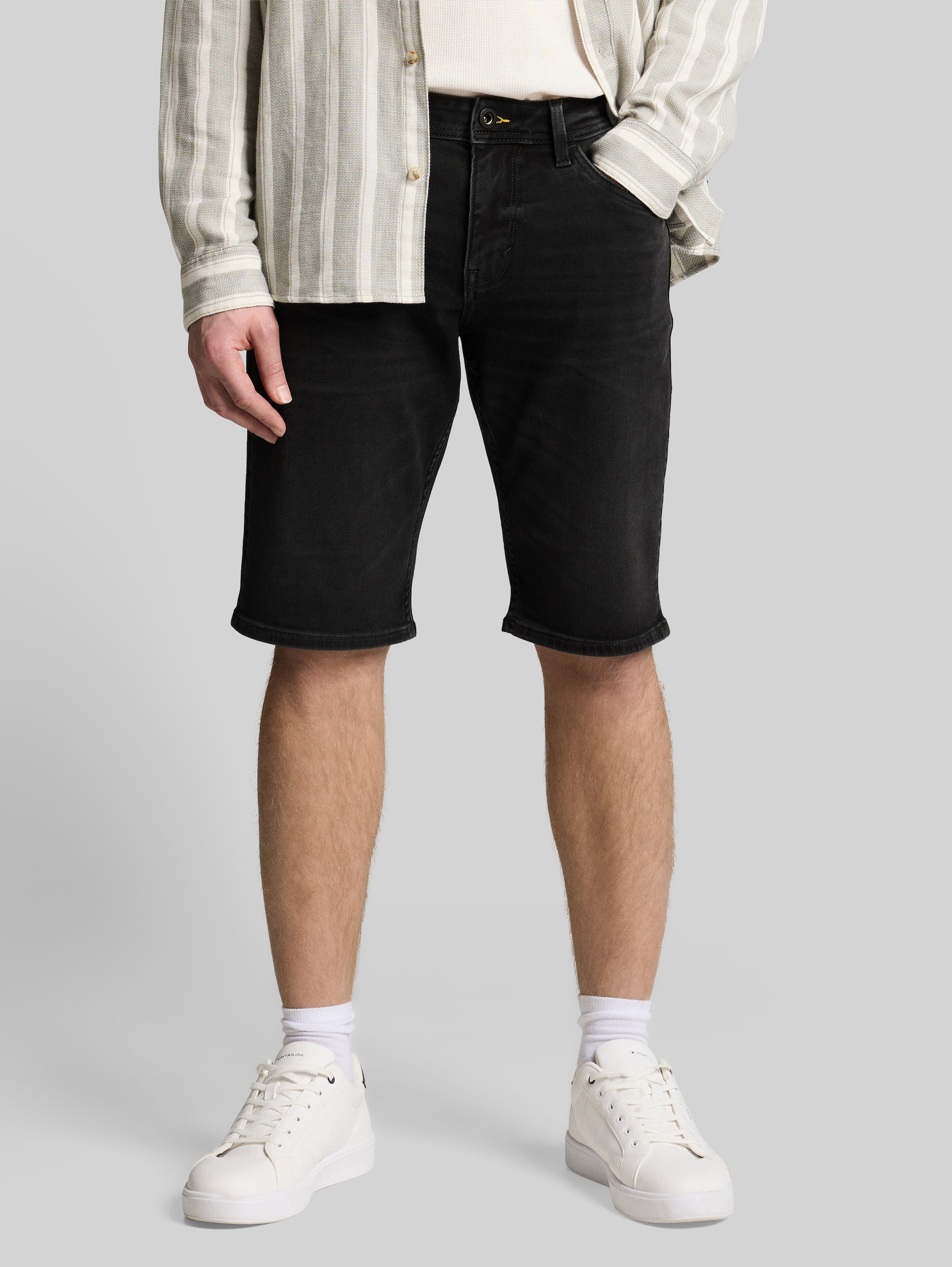 Dark stone black denim