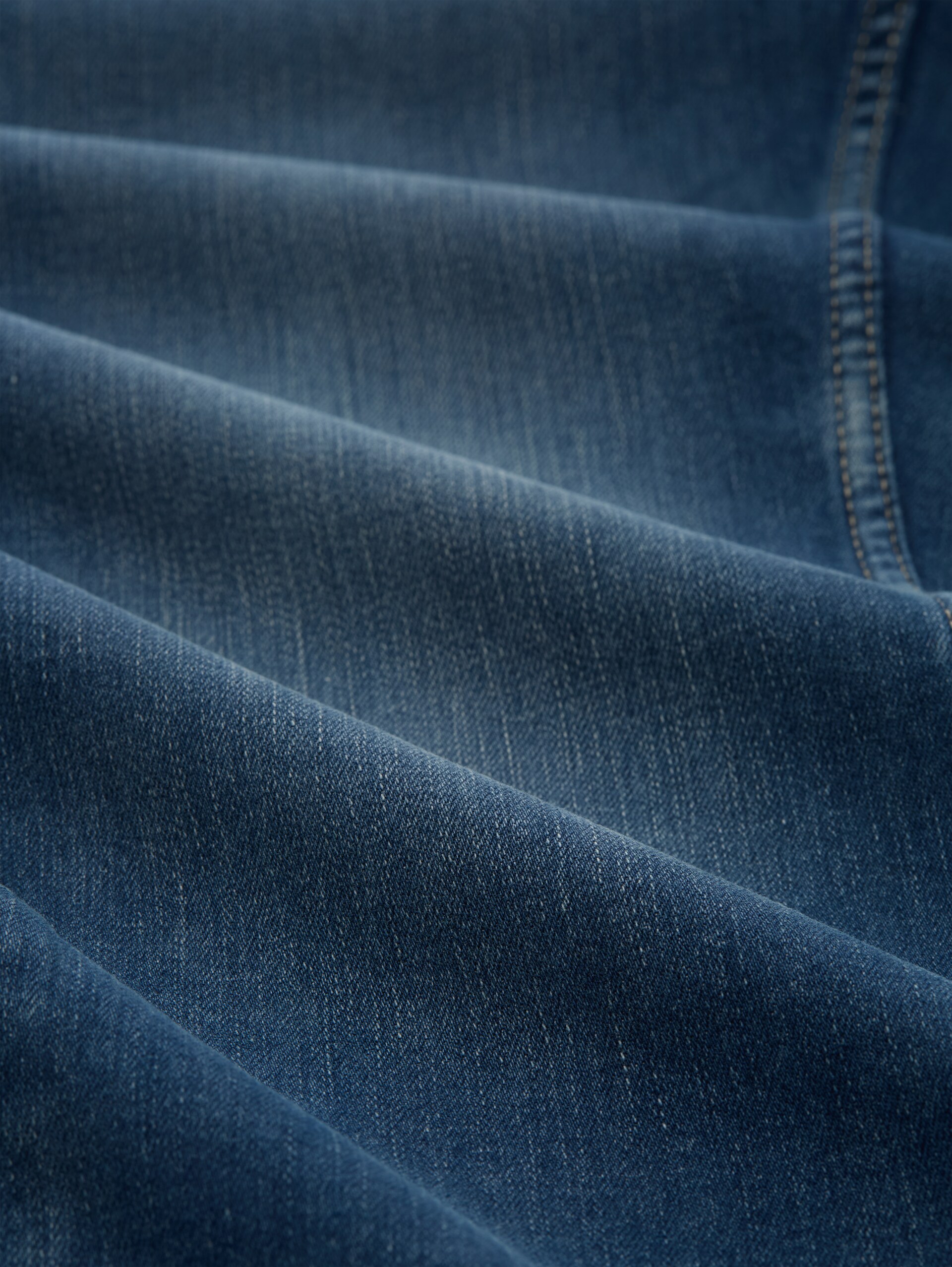 TTCURT TAPERED Jeans mit Superstretch - Used Dark Stone Blue Denim - Material-Ansicht