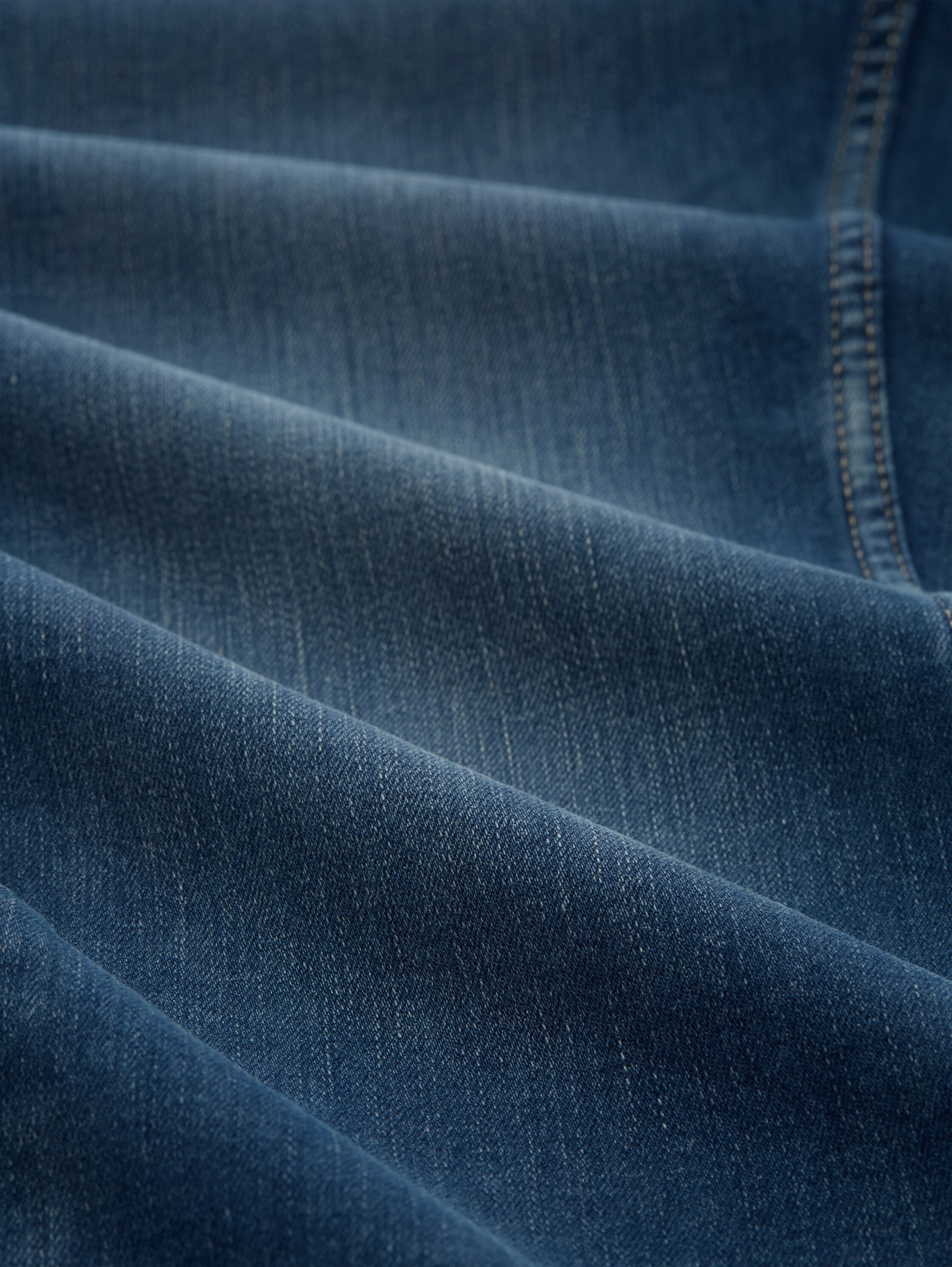 TTCURT TAPERED Jeans mit Superstretch - Used Dark Stone Blue Denim - Material-Ansicht