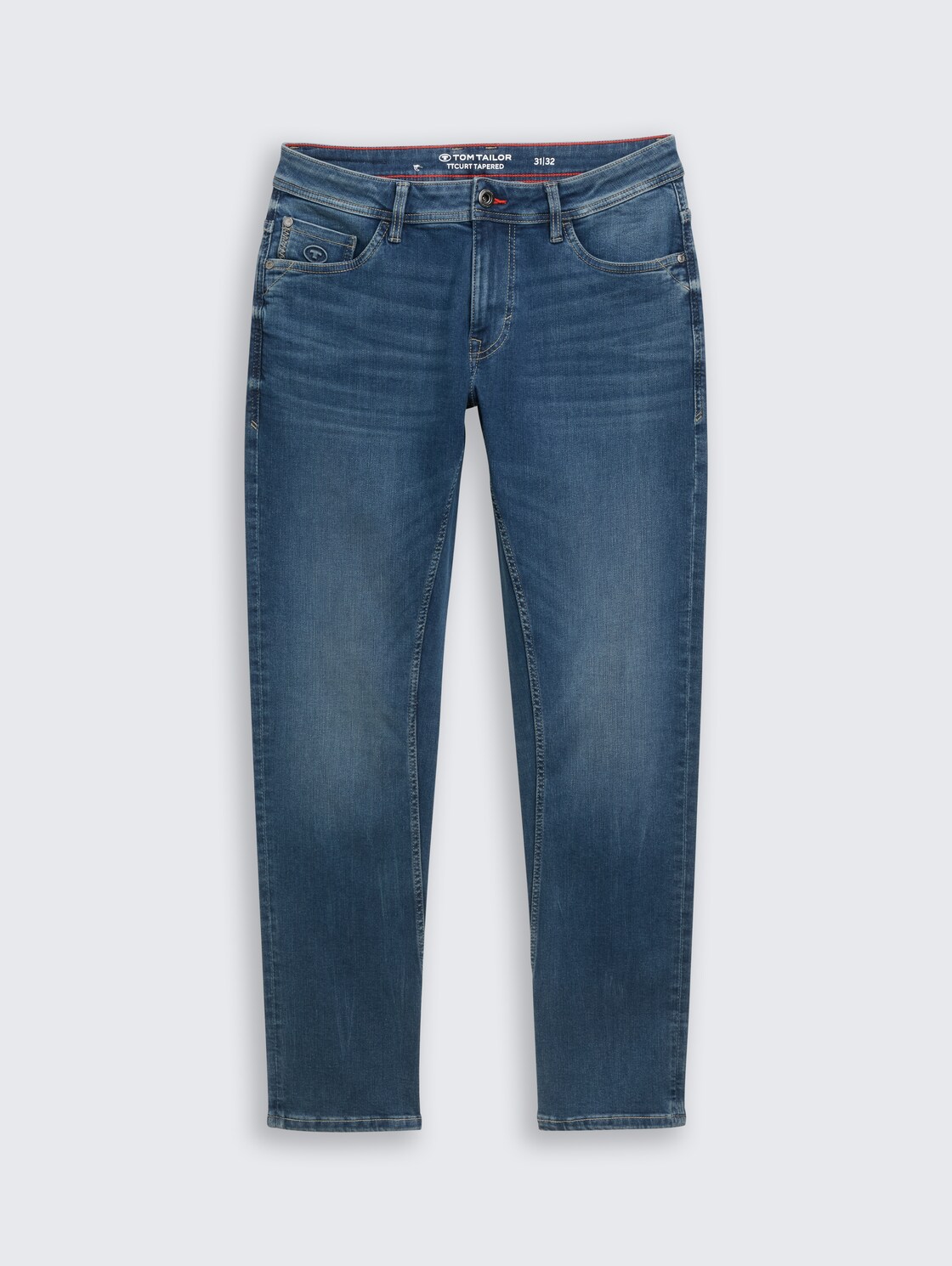 TTCURT TAPERED Jeans mit Superstretch - Used Dark Stone Blue Denim - Vorder-Produkt-Ansicht