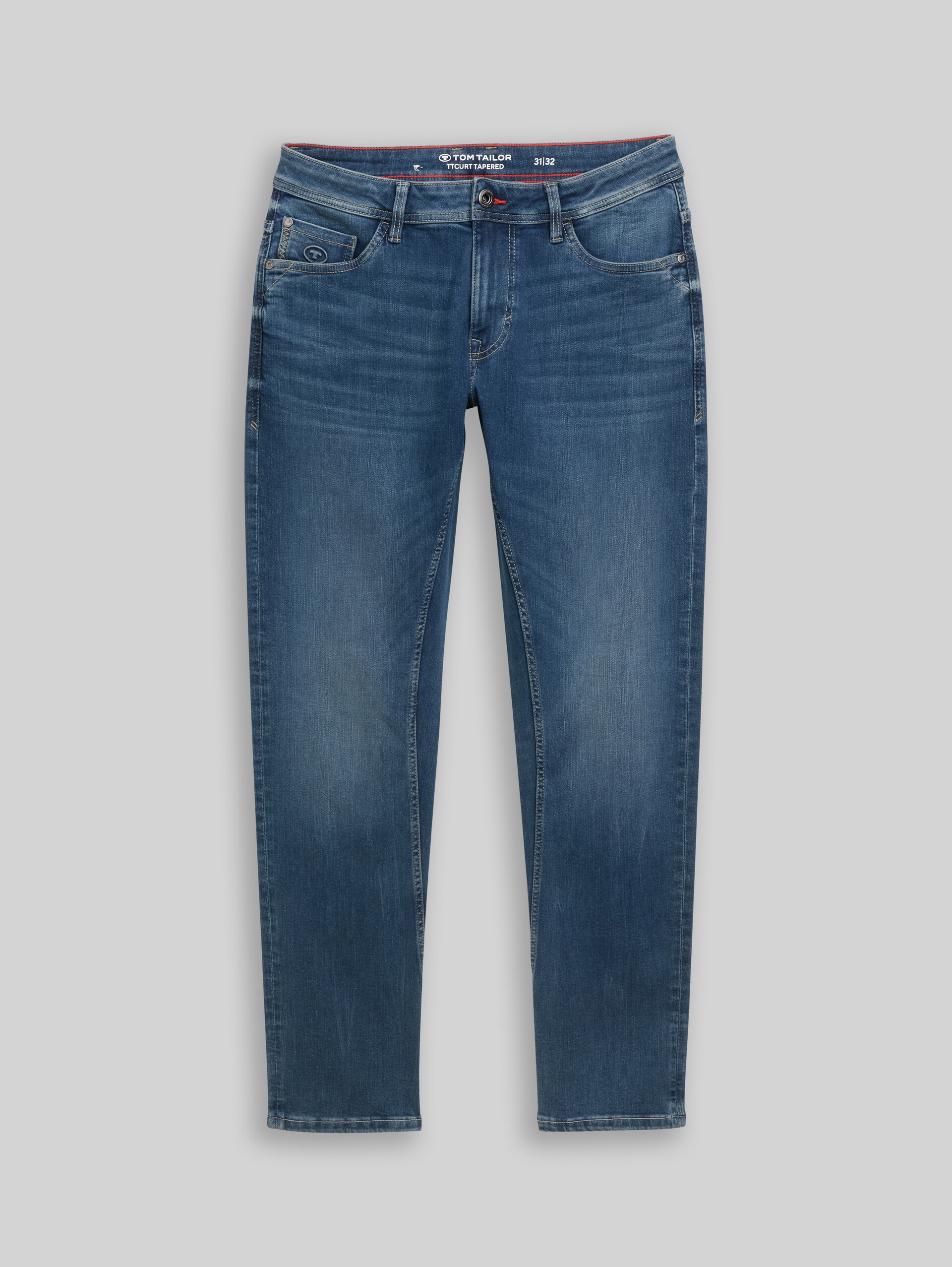 TTCURT TAPERED Jeans mit Superstretch - Used Dark Stone Blue Denim - Vorder-Produkt-Ansicht