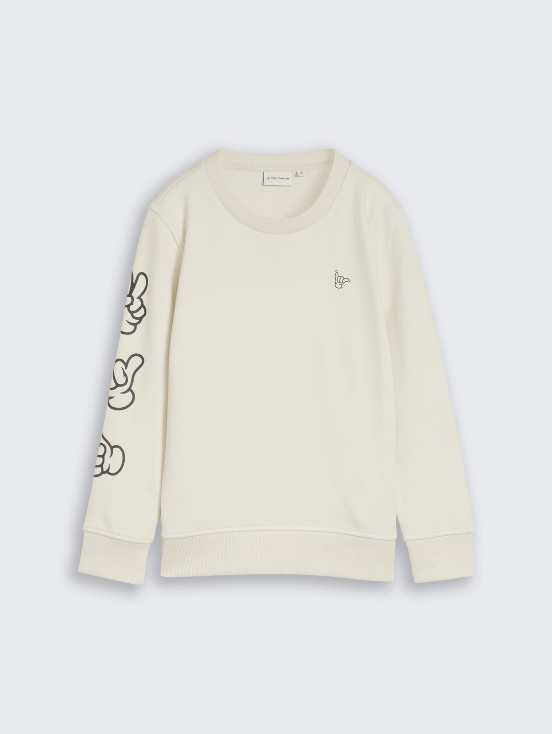 Basic Sweatshirt mit Print - greyish white - Vorder-Produkt-Ansicht