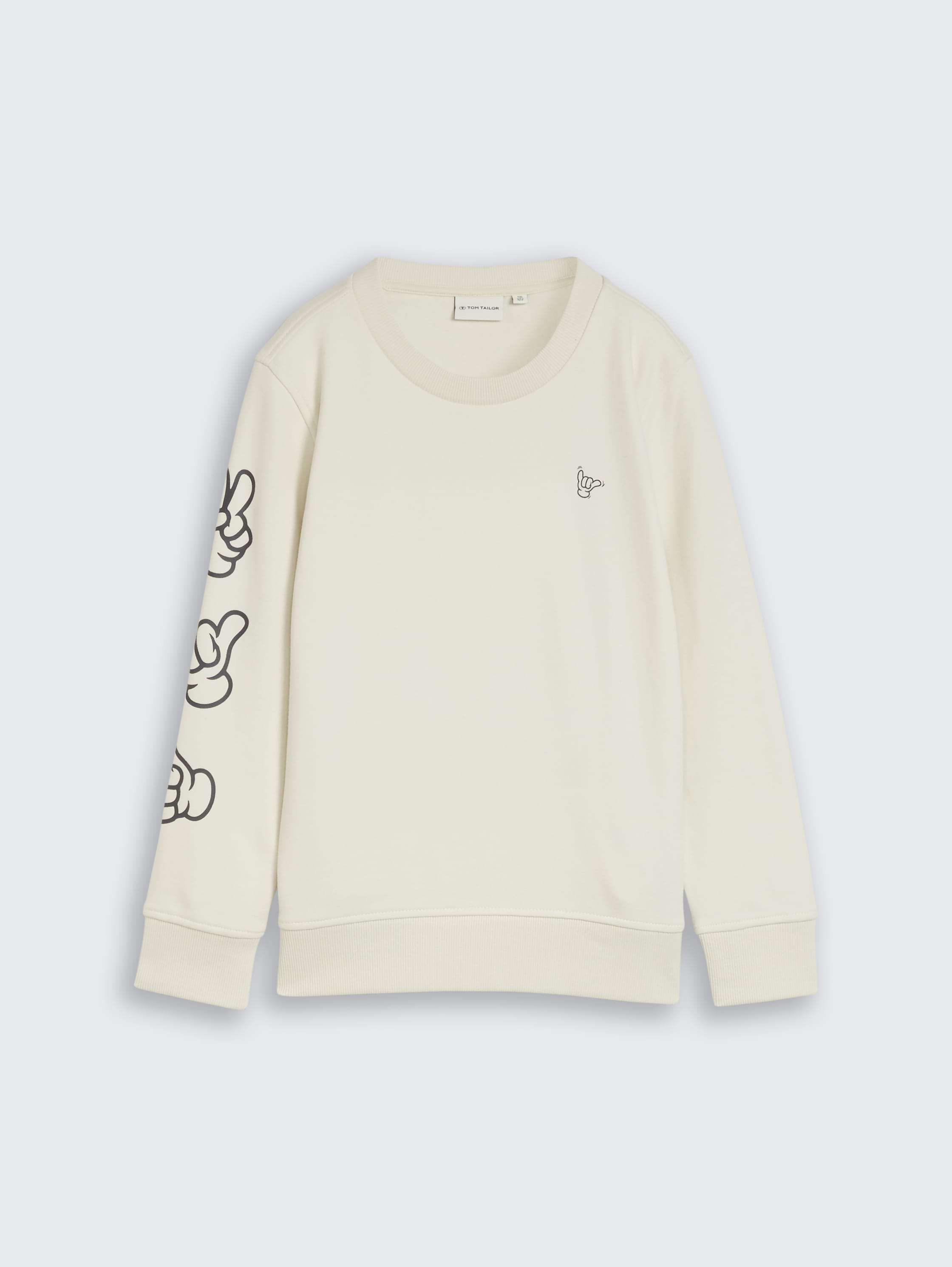 Basic sweatshirt met print - greyish_white - 