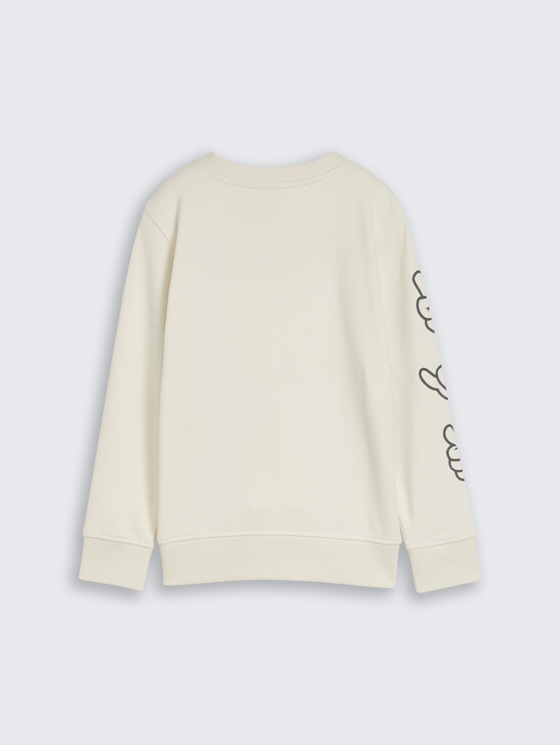 Basic Sweatshirt mit Print - greyish white