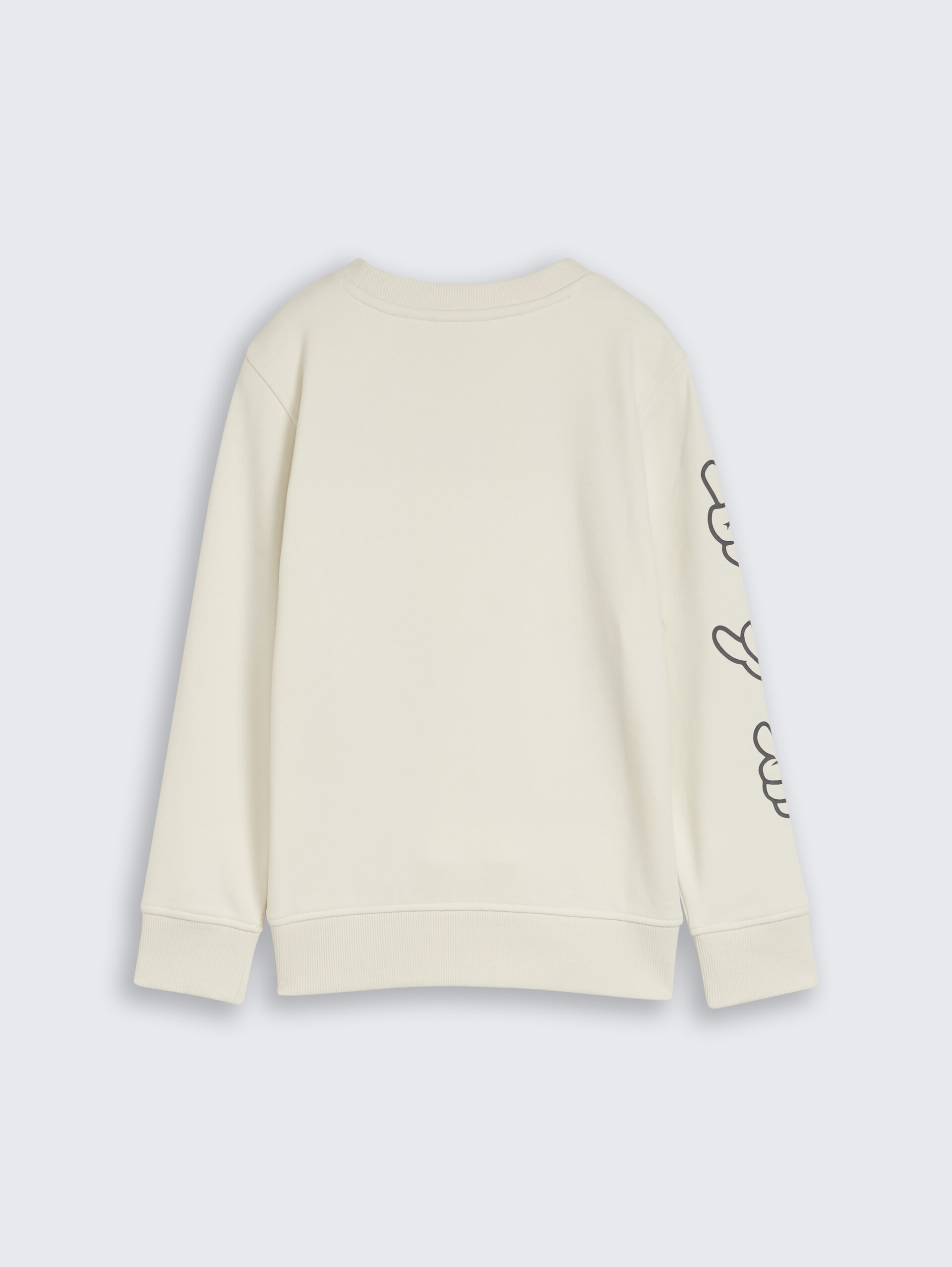 Basic Sweatshirt mit Print - greyish white