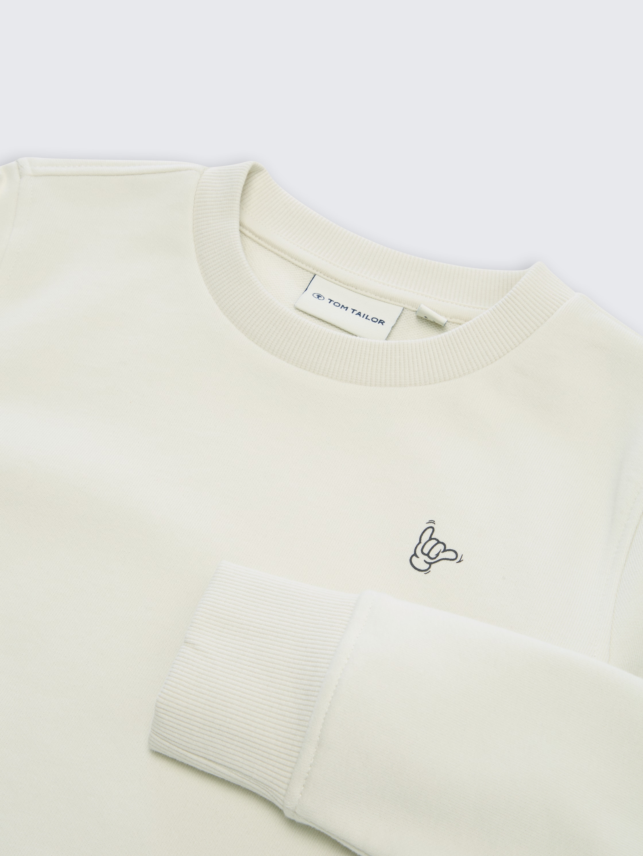 Basic sweatshirt met print - greyish_white - 