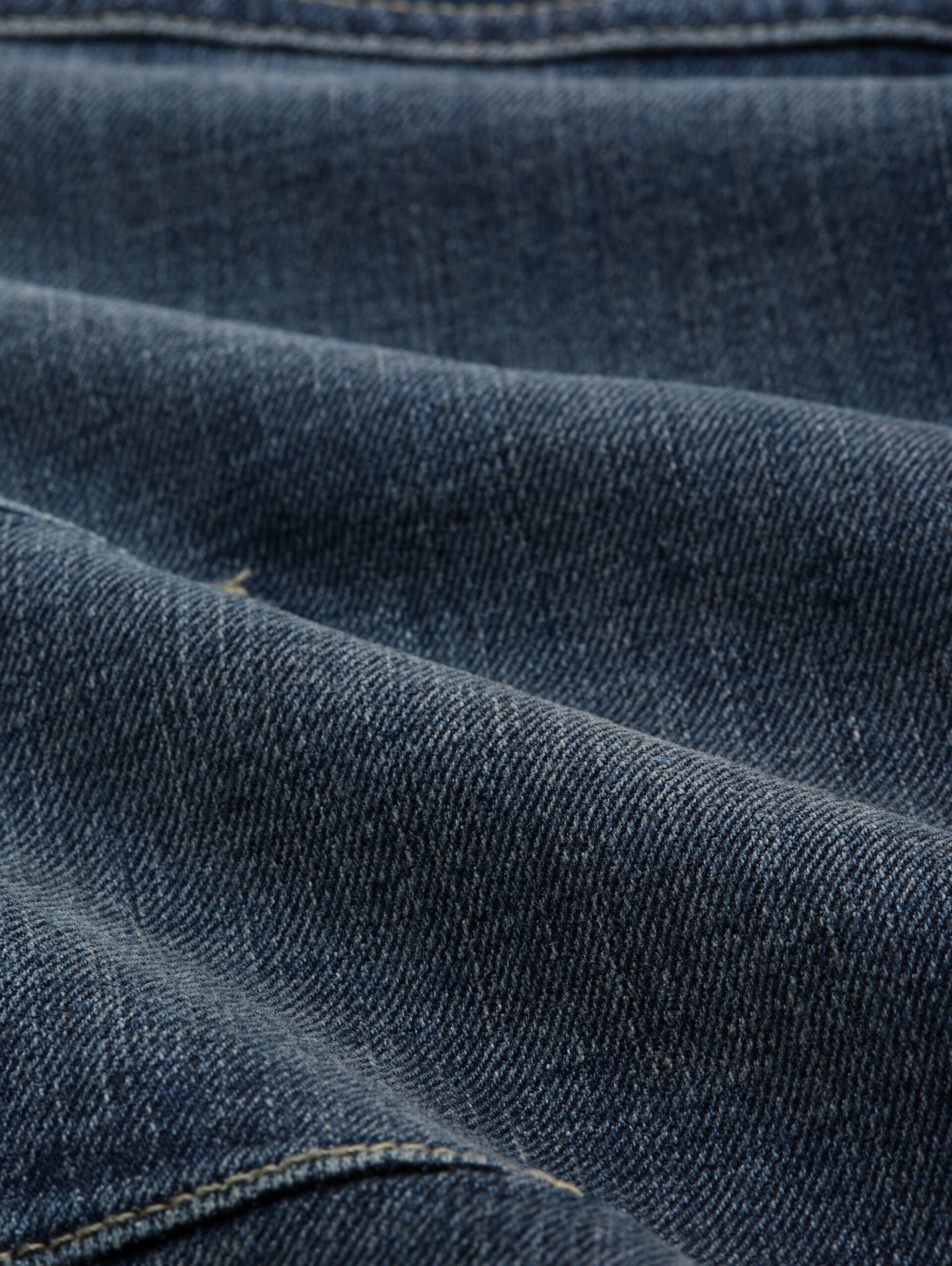 TTMORRIS RELAXED Short en jean au-dessus du genou avec stretch - vintage used dark stone blue - Vue de la matière