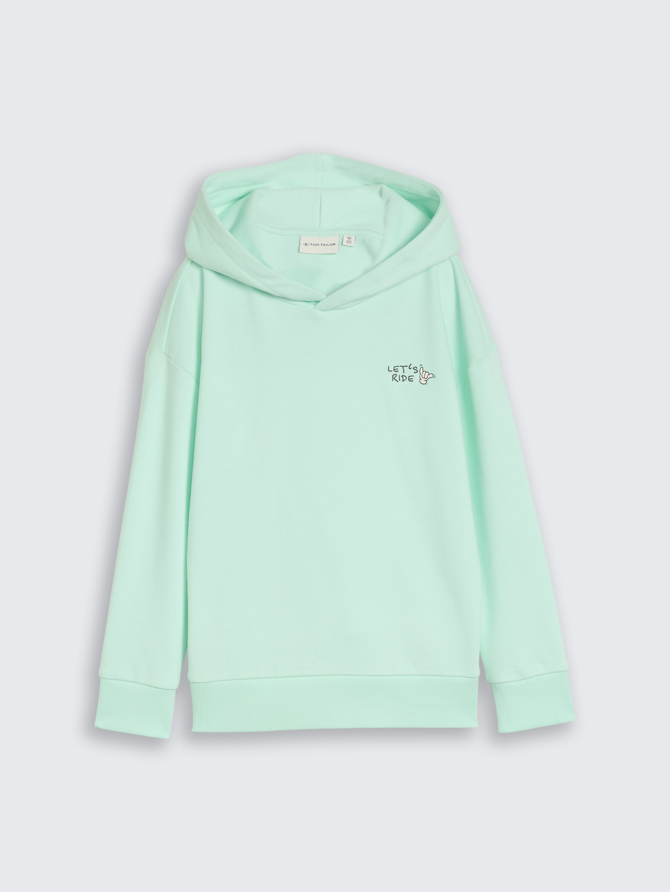 Oversized hoodie-sweatshirt met print op de rug - light_bay_green - 