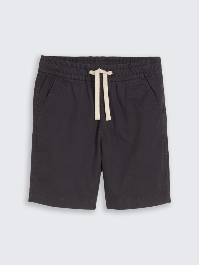 Loose fit shorts with drawstring by Mini Boys, coal grey