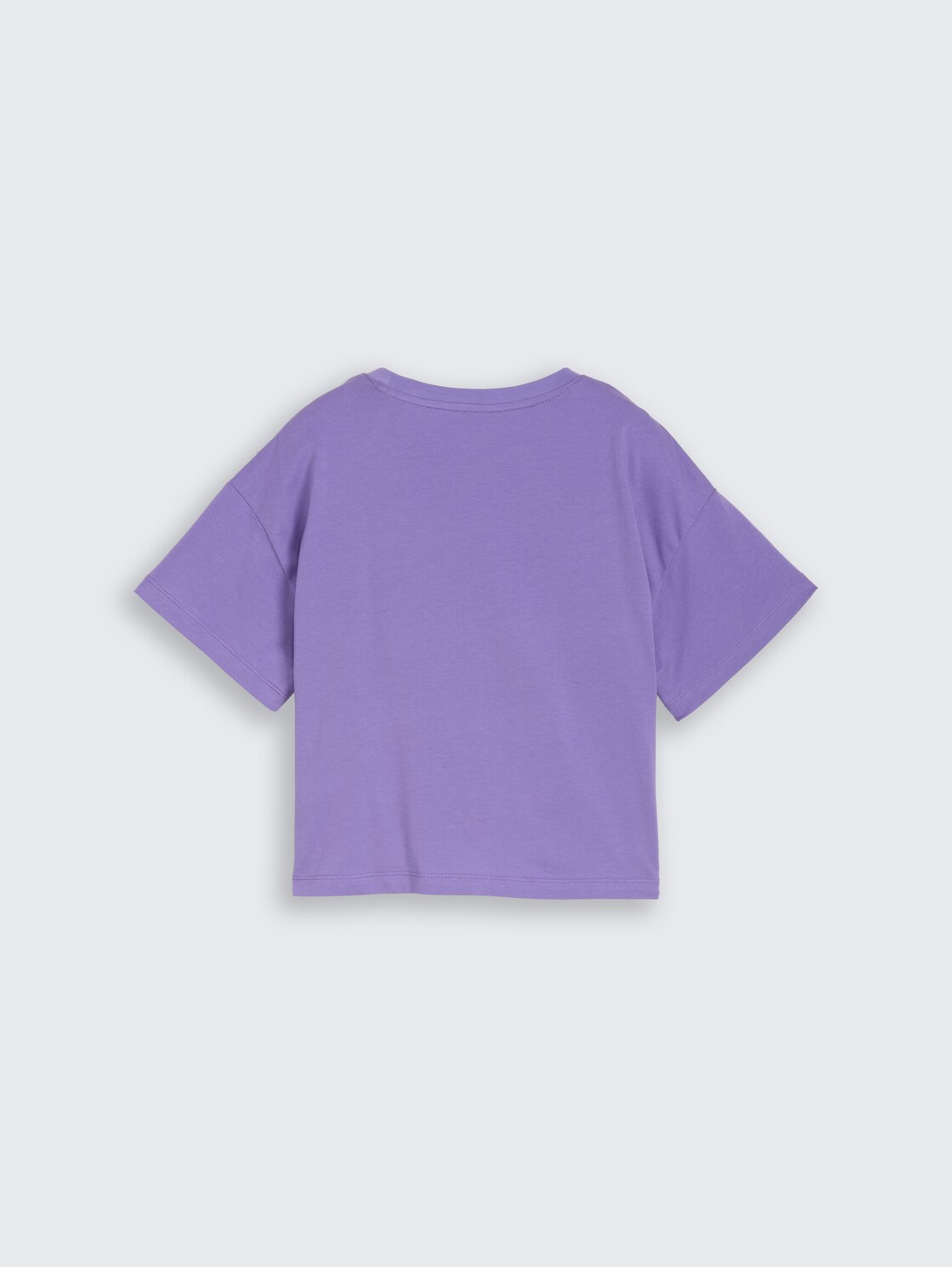 Cropped T-Shirt mit Koten-Detail - vervain lilac