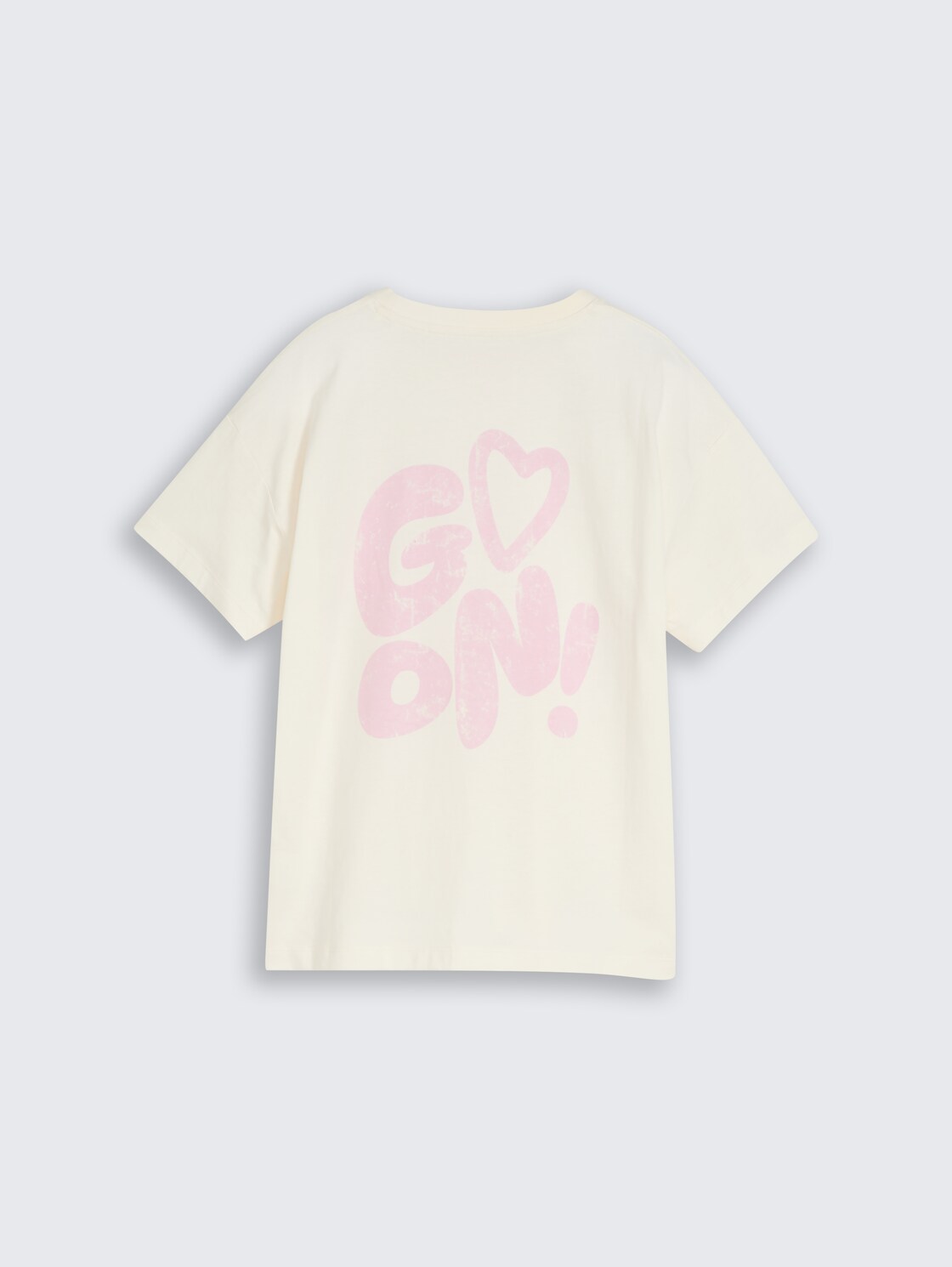 Oversize T-Shirt mit Rückenprint - Wool White