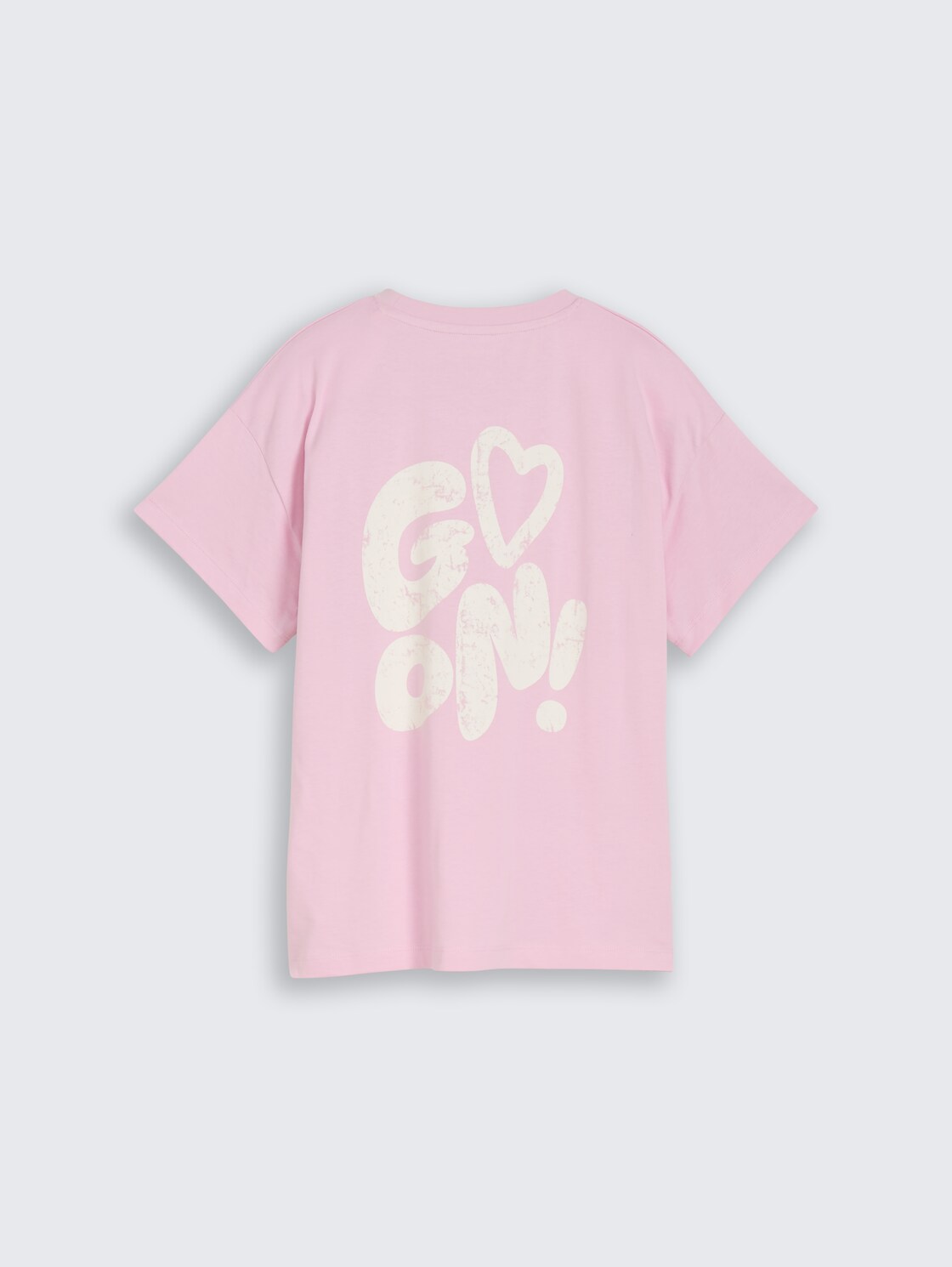 Oversize T-Shirt mit Rückenprint - cold pink