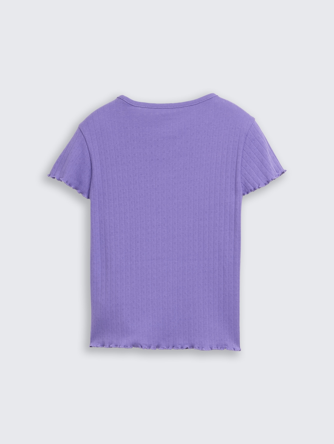 Pointelle T-Shirt aus Baumwolle - vervain lilac