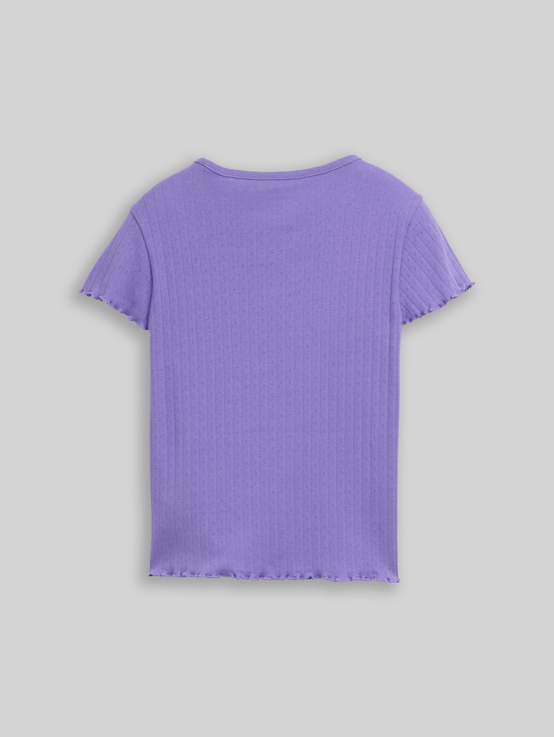 Pointelle T-Shirt aus Baumwolle - vervain lilac