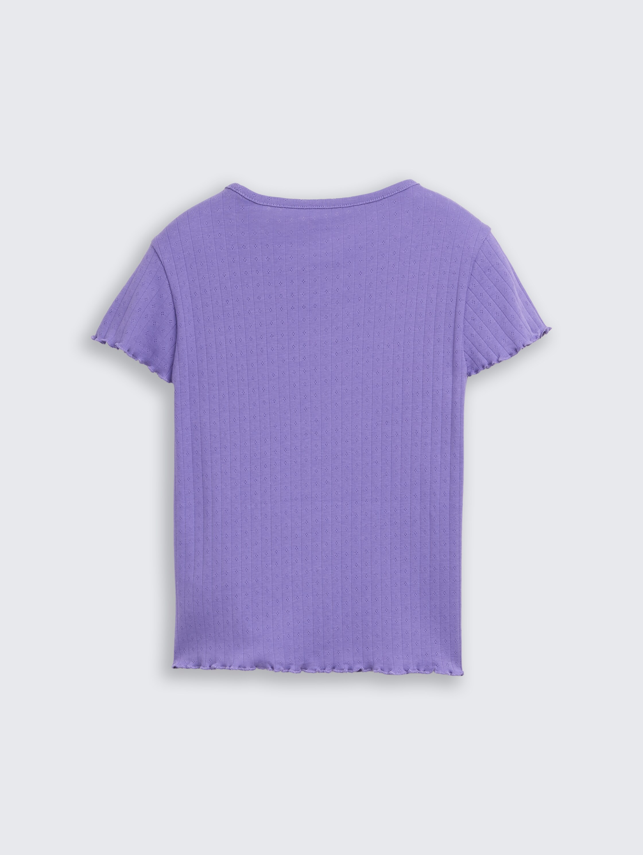 T-shirt en coton pointelle - vervain lilac