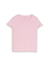 Sélectionné, T-shirt en coton pointelle par Tom Tailor, rose