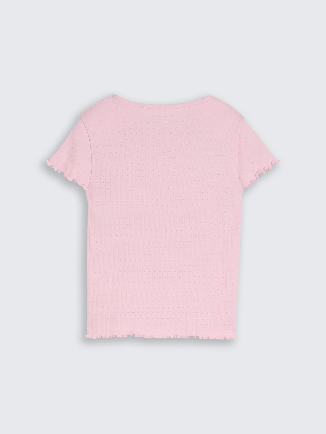 Pointelle T-Shirt aus Baumwolle - cold pink