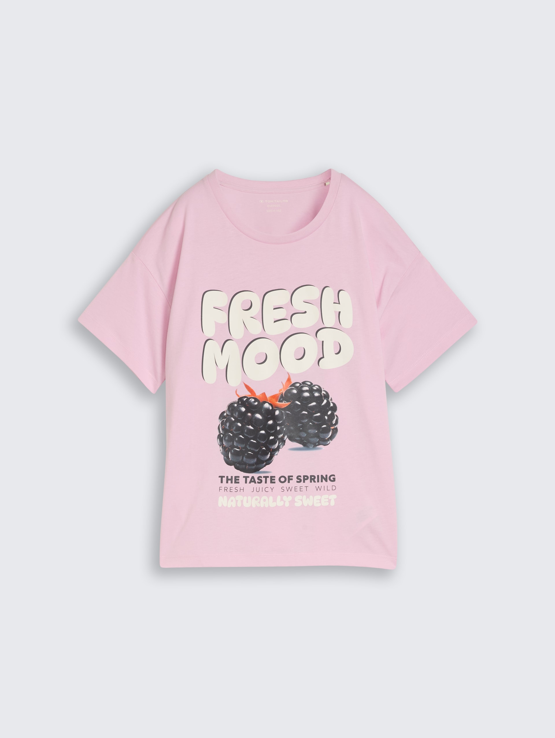Oversize T-Shirt mit Print - cold pink - Vorder-Produkt-Ansicht