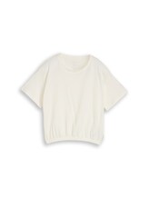 Sélectionné, T-shirt avec broderie par Tom Tailor, blanc