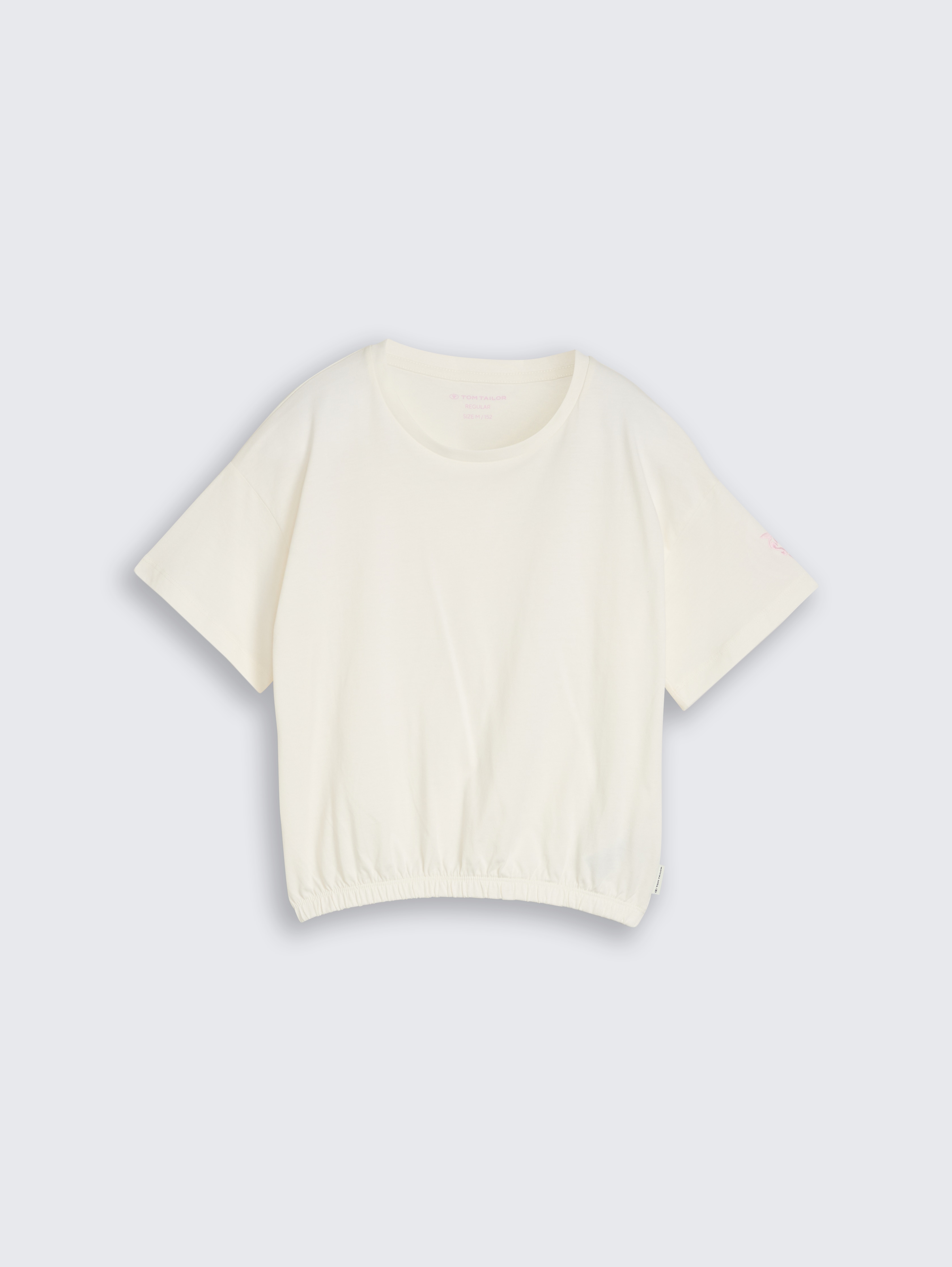 T-Shirt mit Stickerei von Teen Girls, Wool White