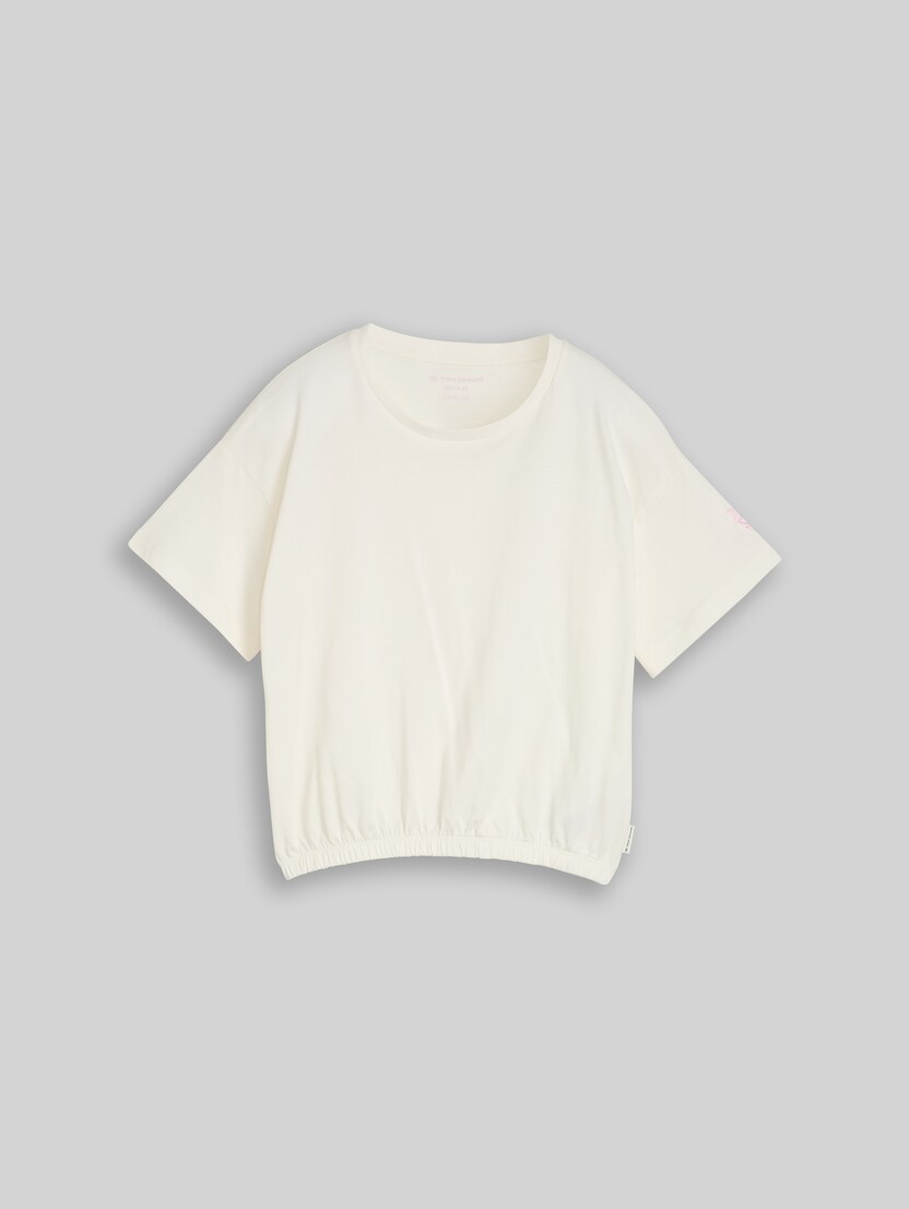 T-Shirt mit Stickerei von Teen Girls, Wool White