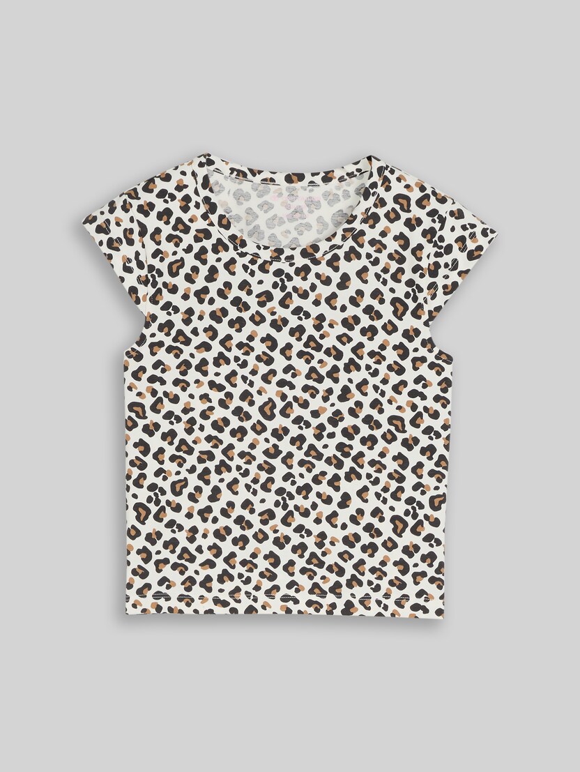 Oversize Sweatshirt mit Leo-Print von Teen Girls, white beige leo print