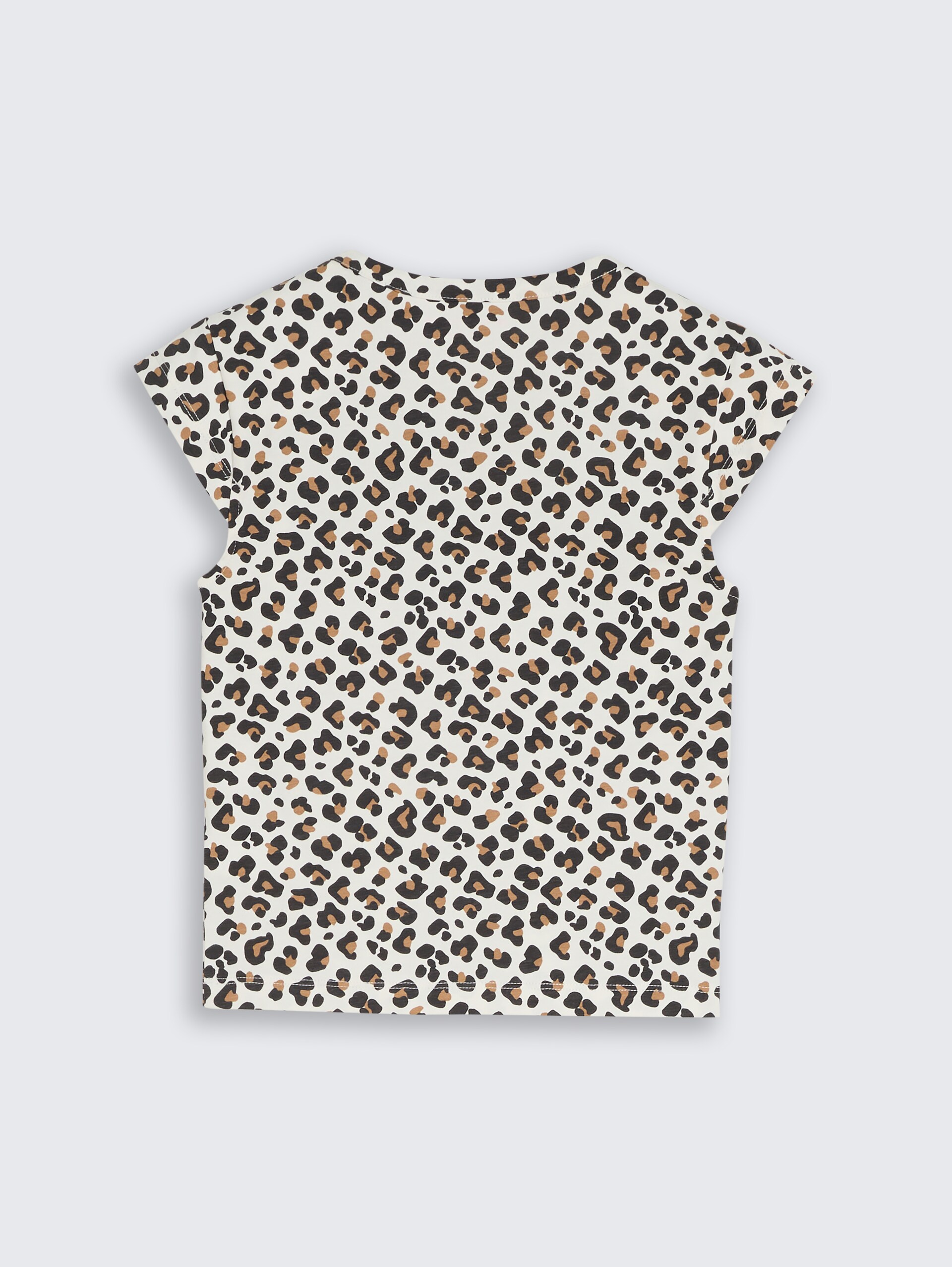 Oversize Sweatshirt mit Leo-Print - white beige leo print