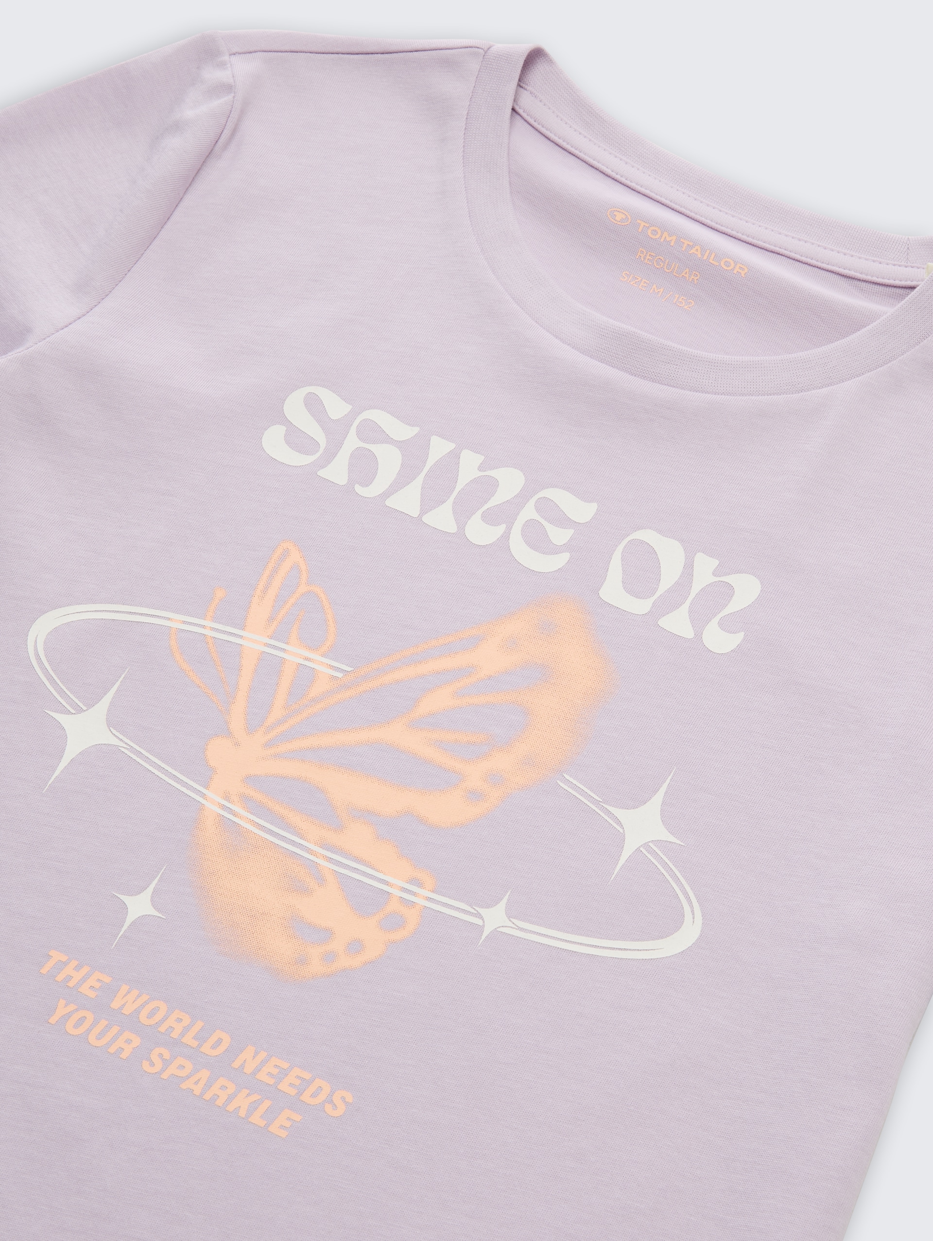 T-Shirt mit Print - cool lilac - Detail-Model-Ansicht