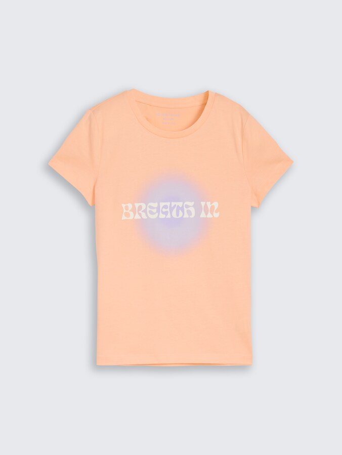 T-shirt with print by Teen Girls, peach bloom