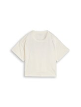 Ausgewählt, Cropped T-Shirt mit Rückenprint von Tom Tailor, weiß