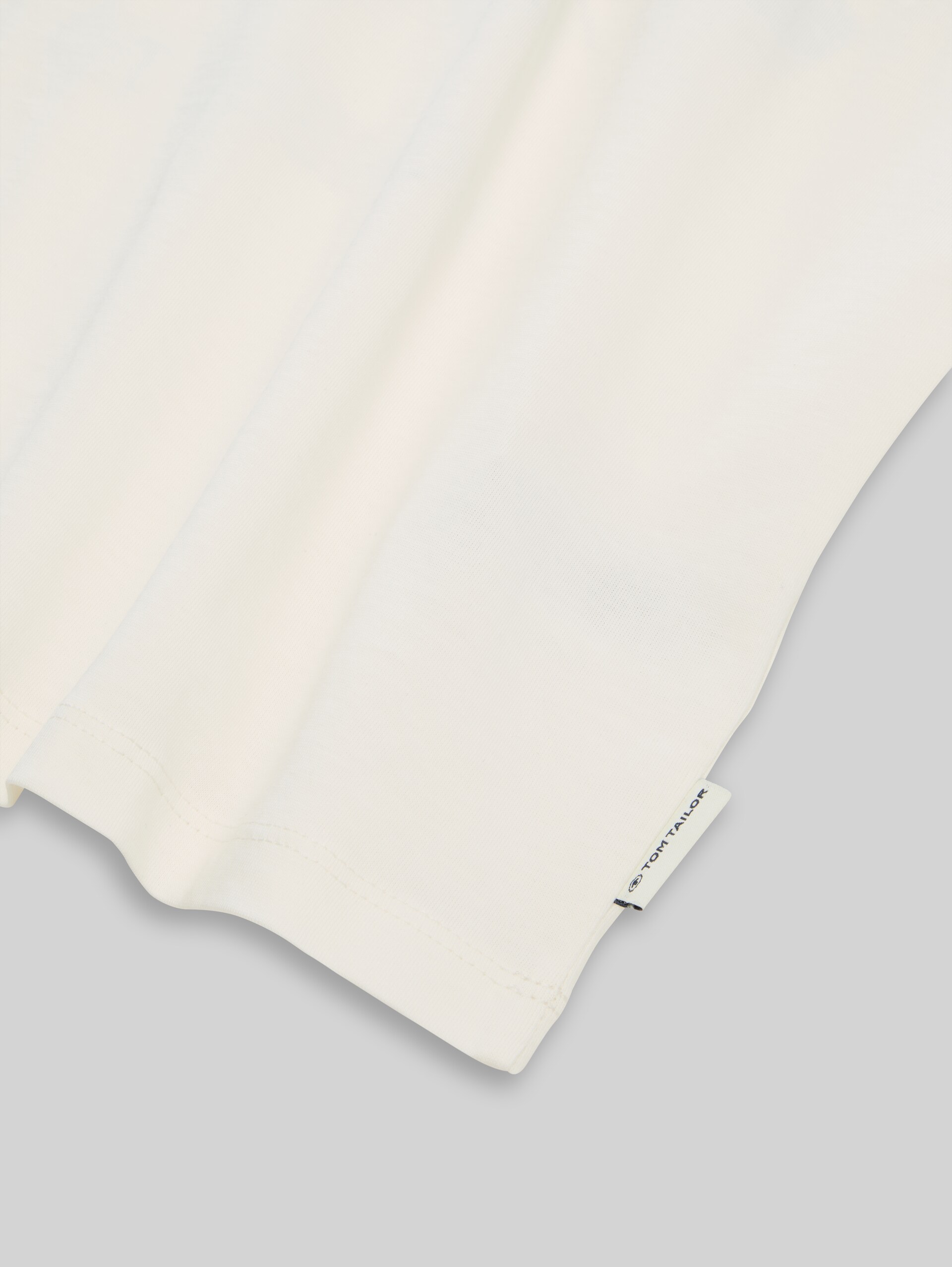 Kort T-shirt met print op de rug - Wool White - Detailaanzicht model