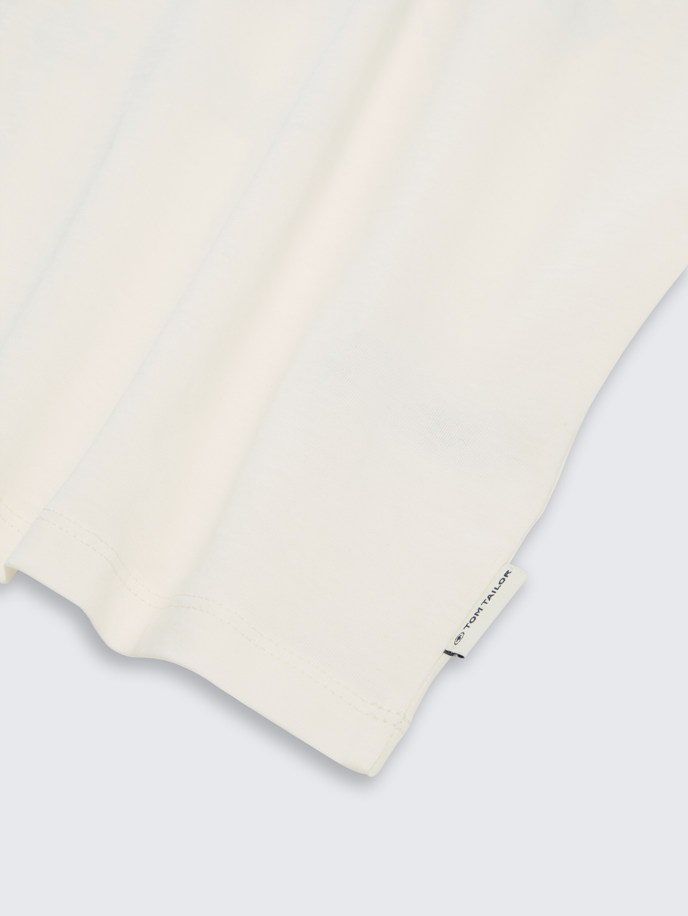 Kort T-shirt met print op de rug - wool_white - 