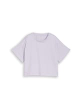 Nicht ausgewählt, Cropped T-Shirt mit Rückenprint von Tom Tailor, lila