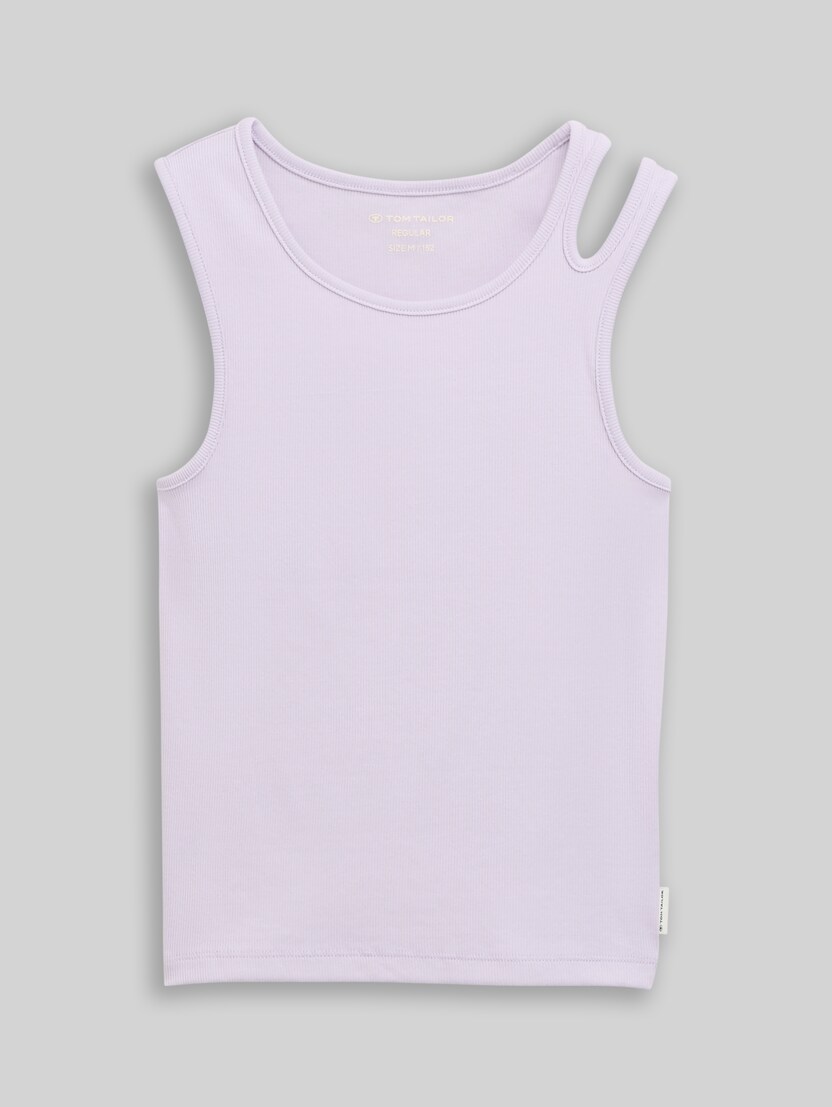 Ripp Tanktop mit Cut-Outs von Teen Girls, cool lilac