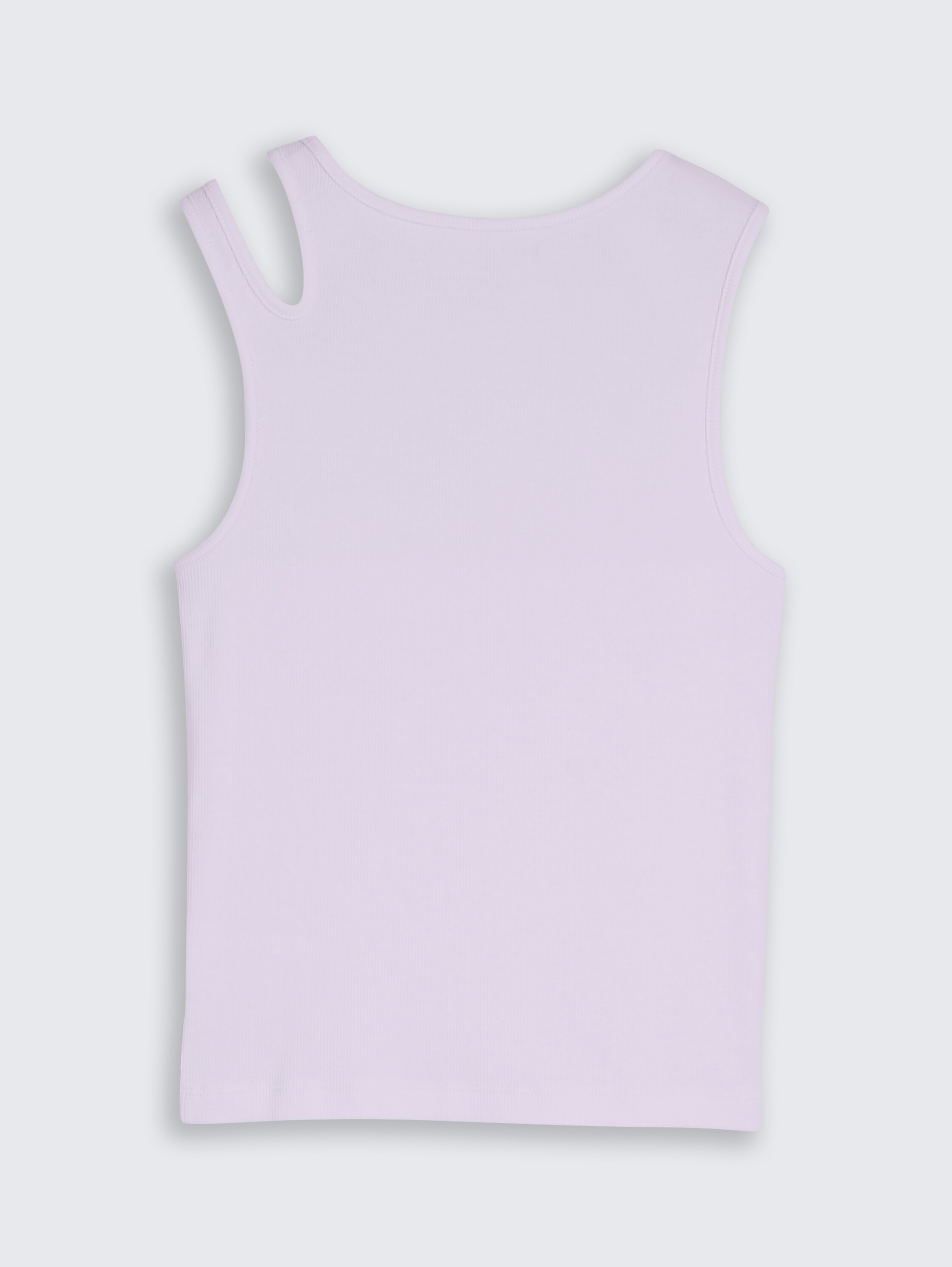 Ribbed tank top with cut-outs - cool_lilac - 