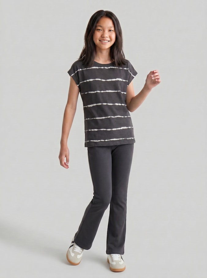 Oversized T-shirt met streepjesmotief door Teen Girls, coal grey batik design
