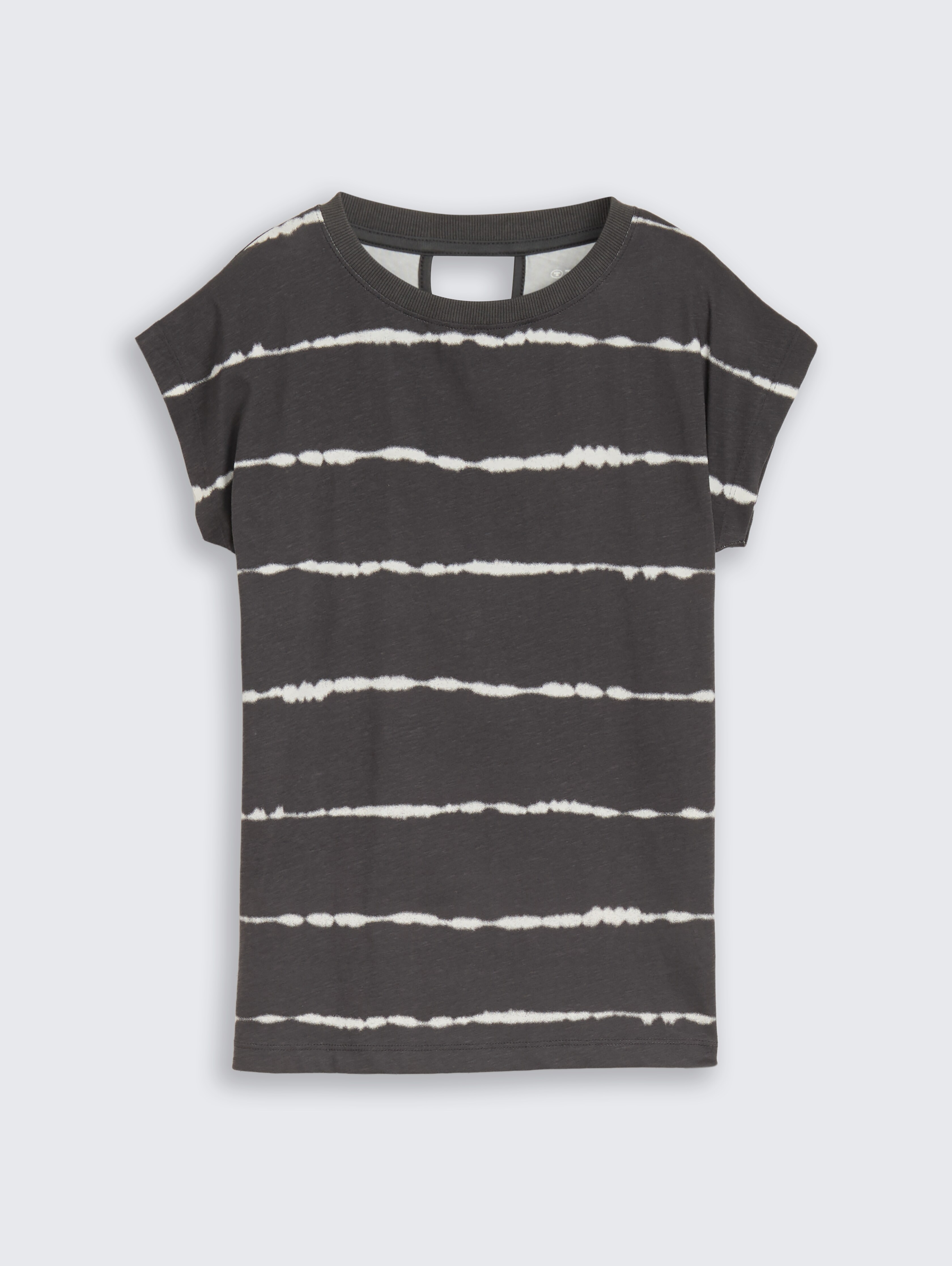 Oversize T-Shirt mit Streifenmuster von Teen Girls, coal grey batik design