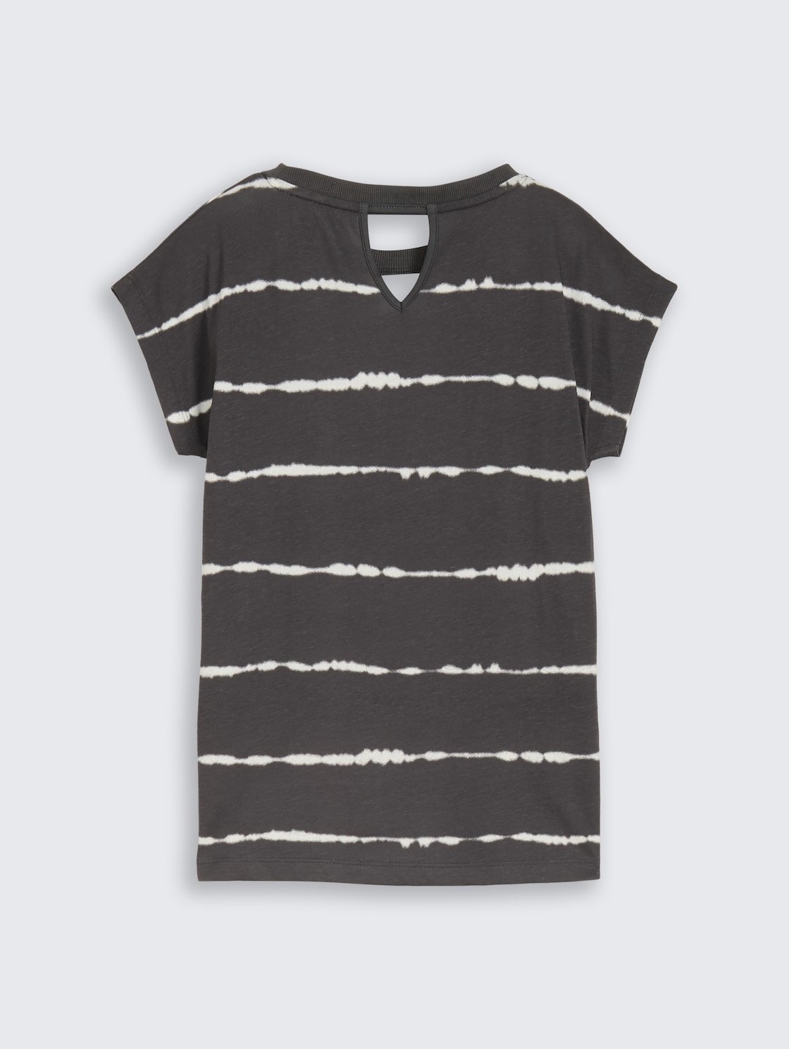 Oversize T-Shirt mit Streifenmuster - coal grey batik design