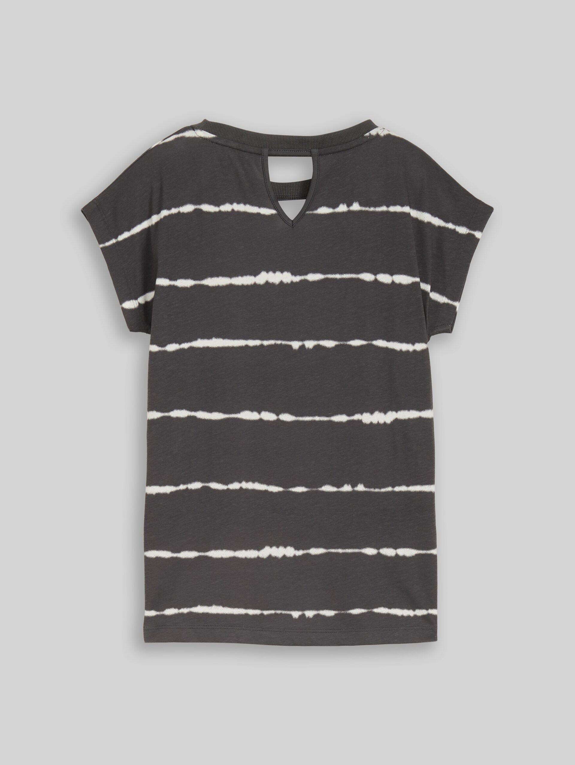 Oversize T-Shirt mit Streifenmuster - coal grey batik design