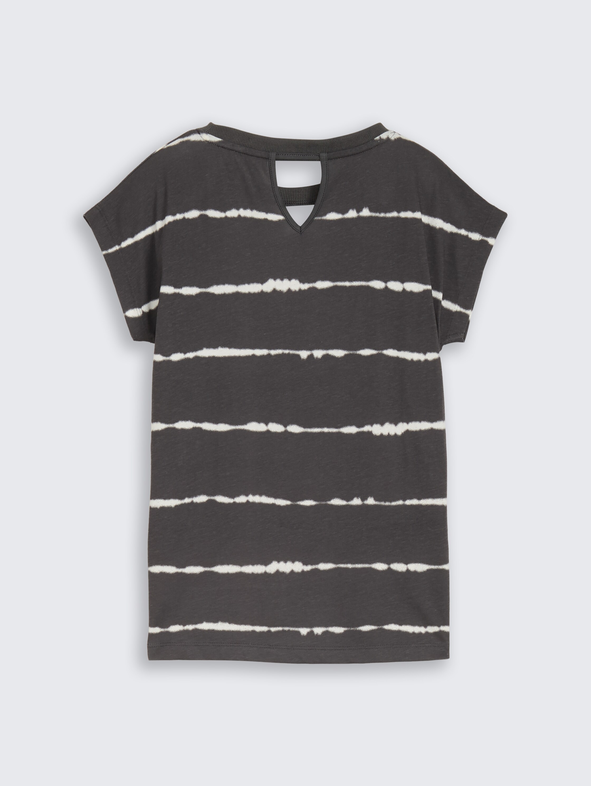 Oversized T-shirt met streepjesmotief - coal_grey_batik_design - 