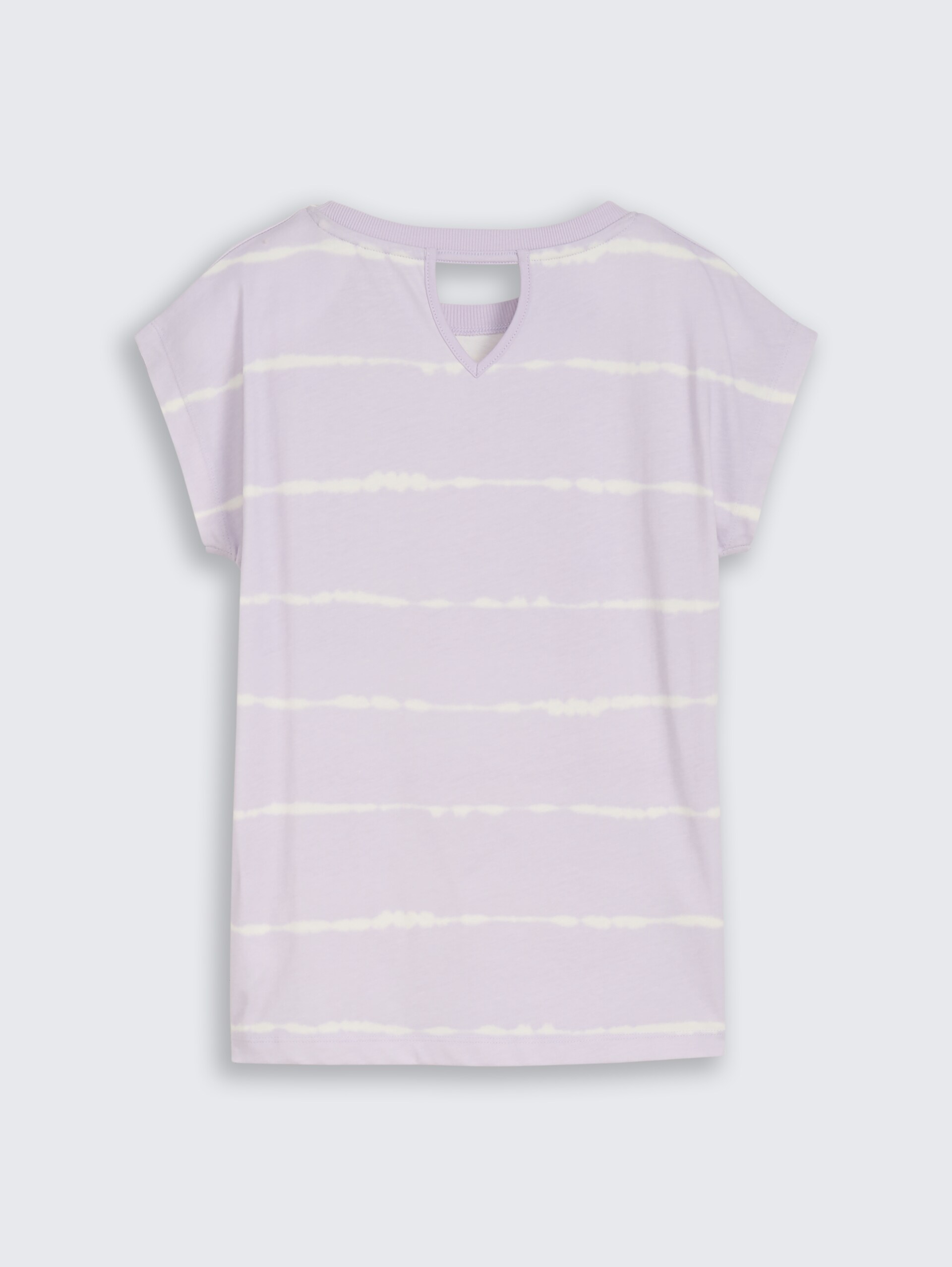 Oversize T-Shirt mit Streifenmuster - lilac batik design